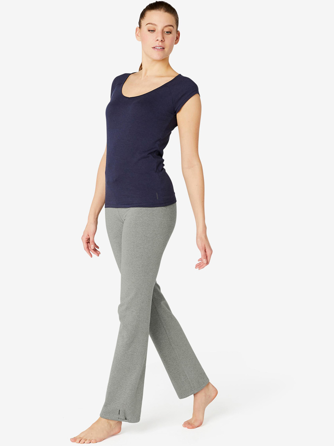 

NYAMBA By Decathlon Women Grey Solid Track Pants