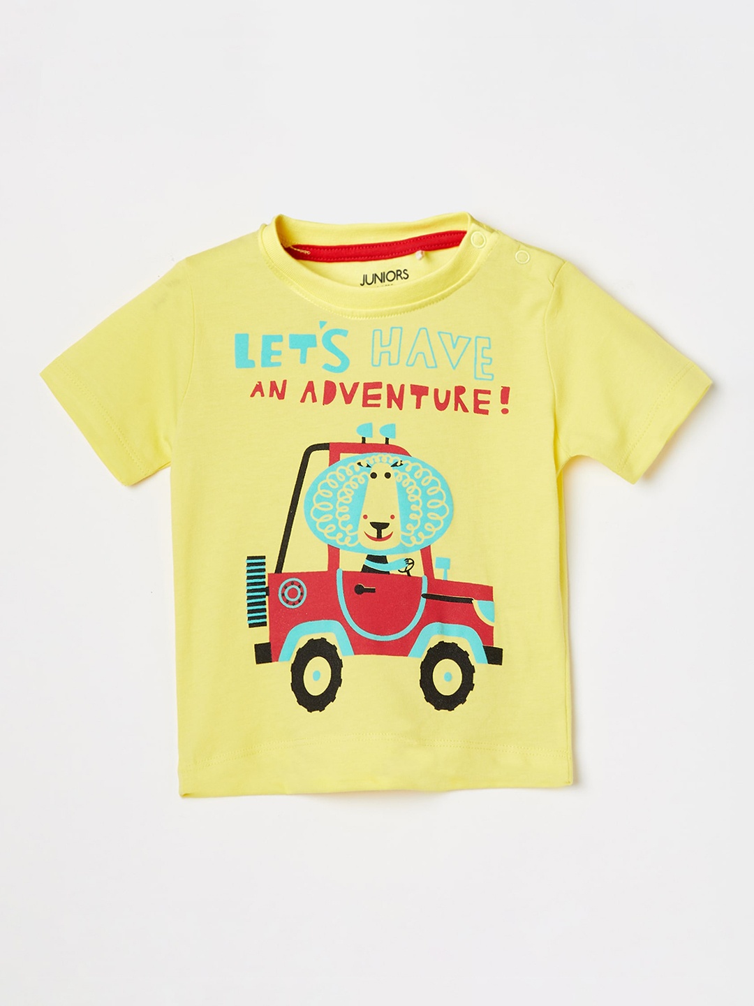 

Juniors by Lifestyle Boys Yellow Printed Round Neck T-shirt