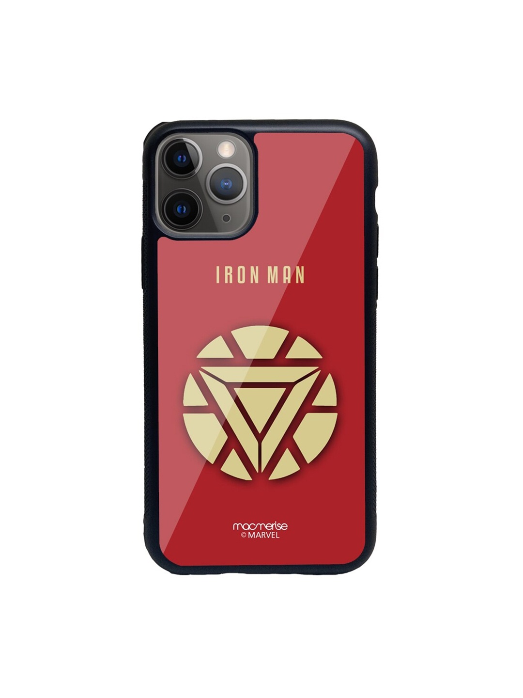 

macmerise Red & Beige Minimalistic Ironman Printed iPhone 11 Pro Back Case