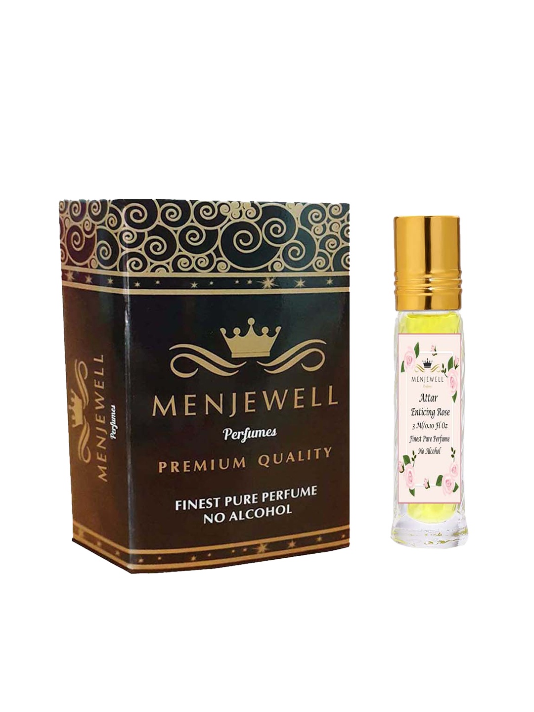 

Menjewell Fragrances Enticing Rose Perfume Attar For Men & Women - 3 ml, Yellow
