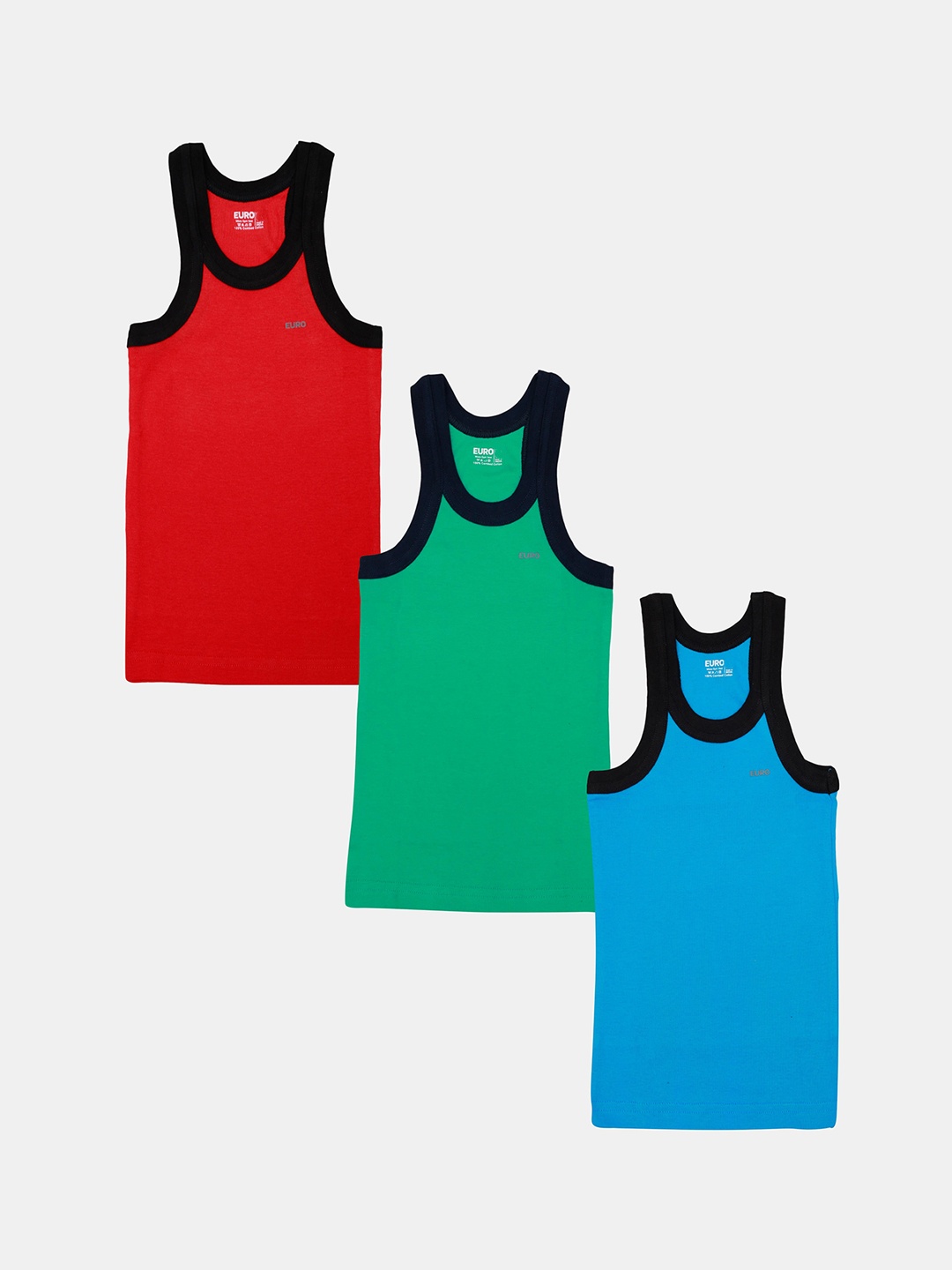 

Euro Boys Pack Of 3 Assorted Innerwear Vests-JR MICRA