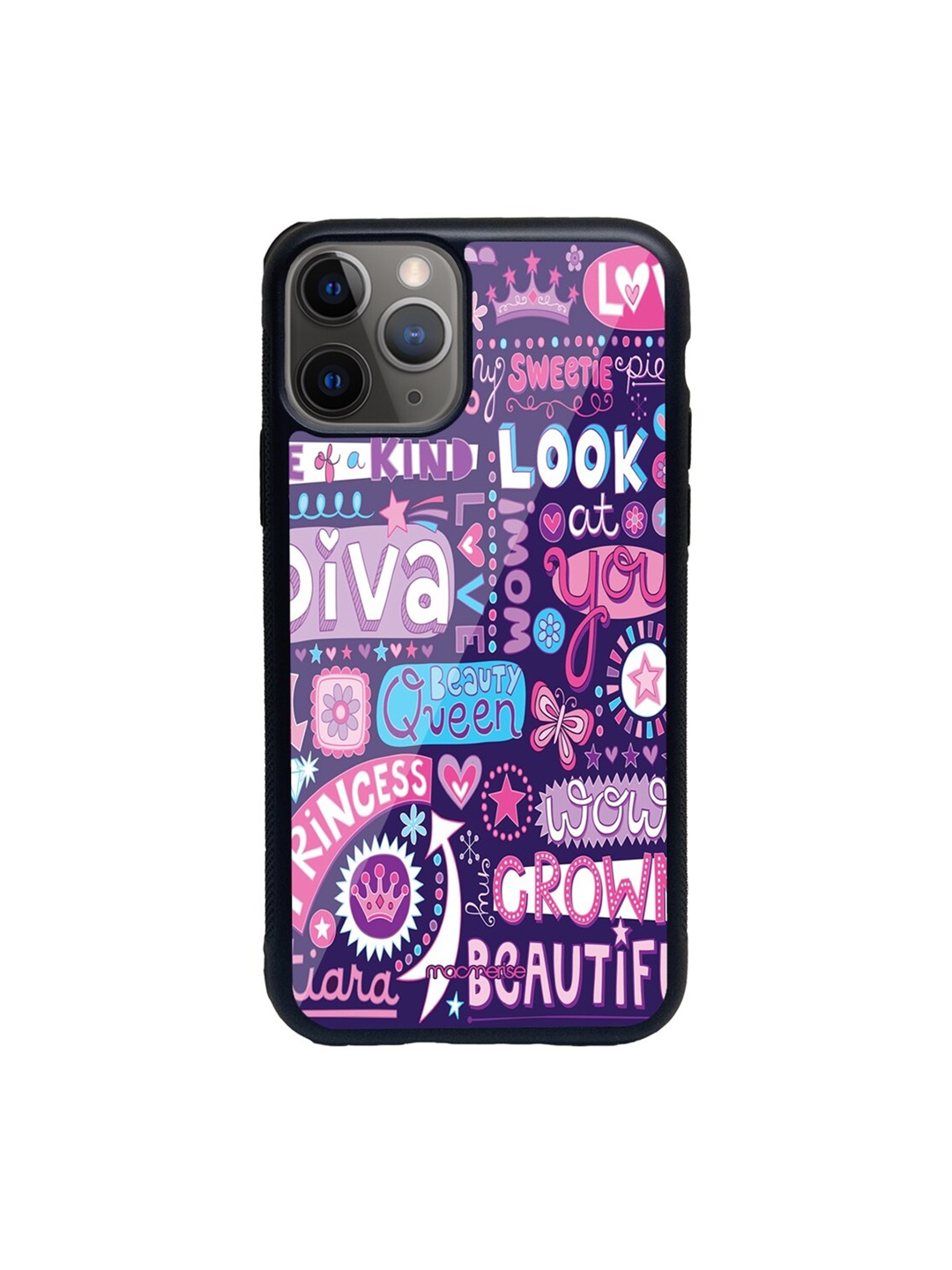 

macmerise Multicoloured Diva Diaries Pattern iPhone 11 Pro Back Case, Multi