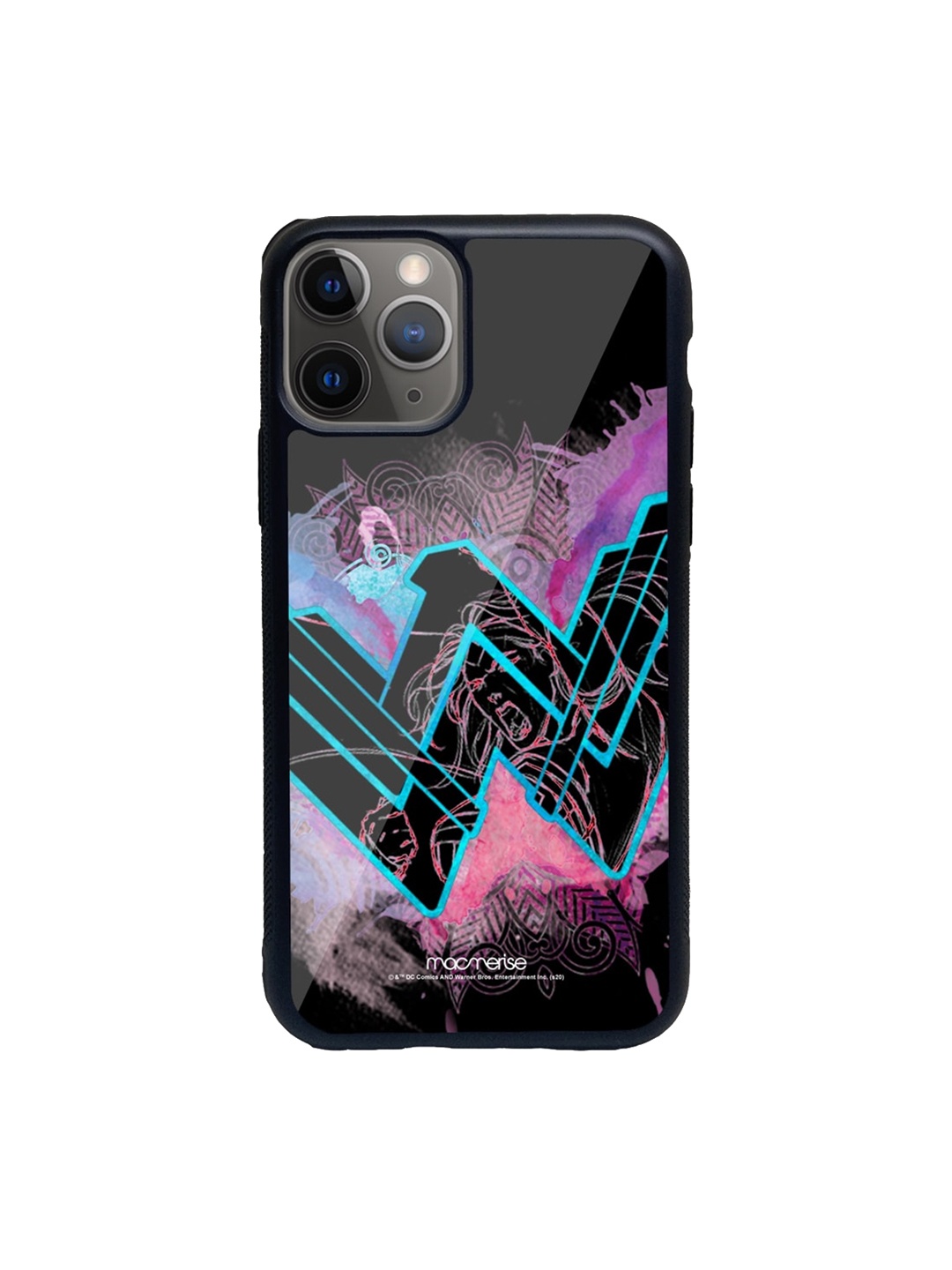macmerise Black & Blue Wonder Woman Splash Printed iPhone 11 Pro Back Case