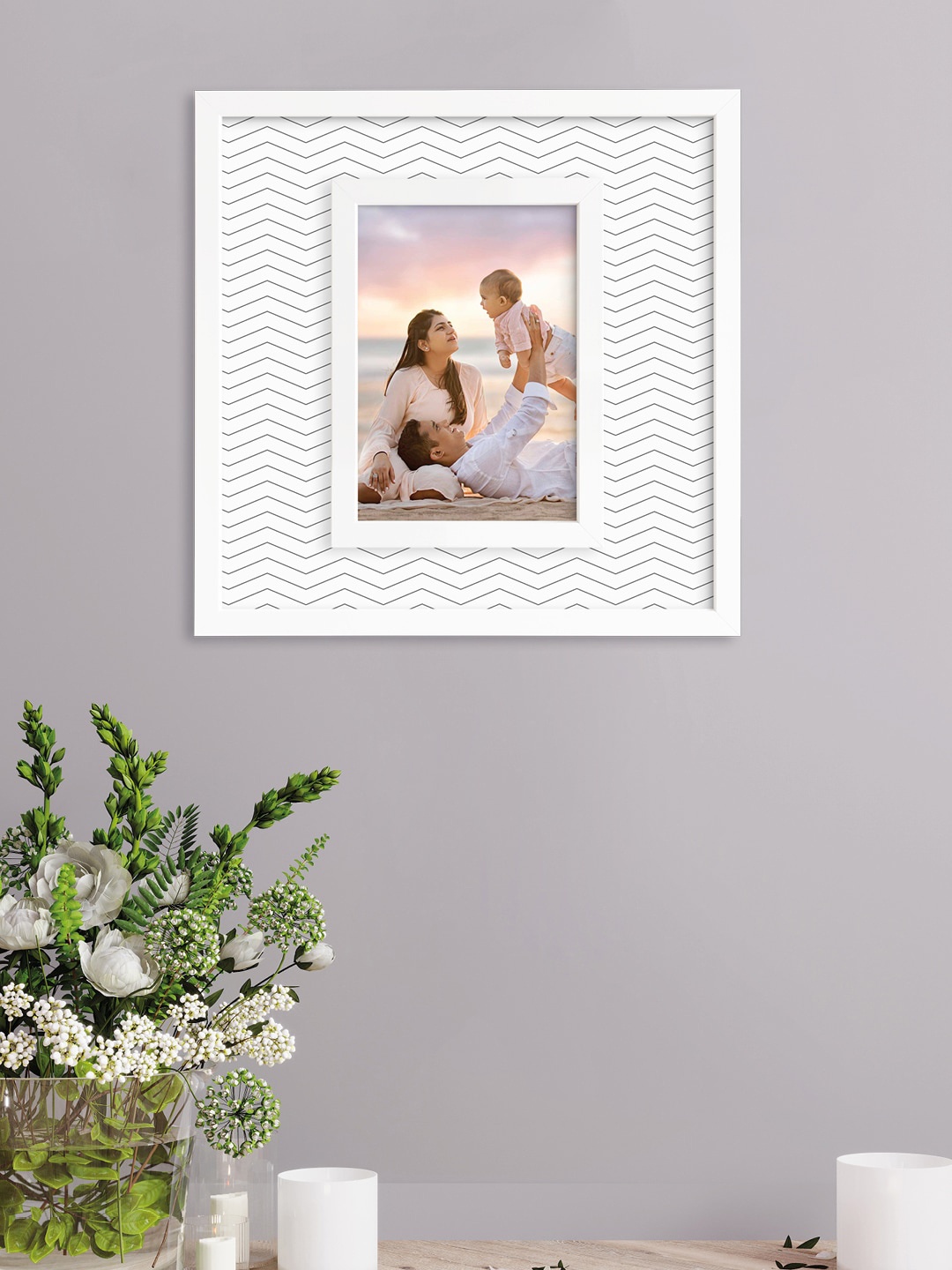 

RANDOM White & Black Printed Wall Photo Frame