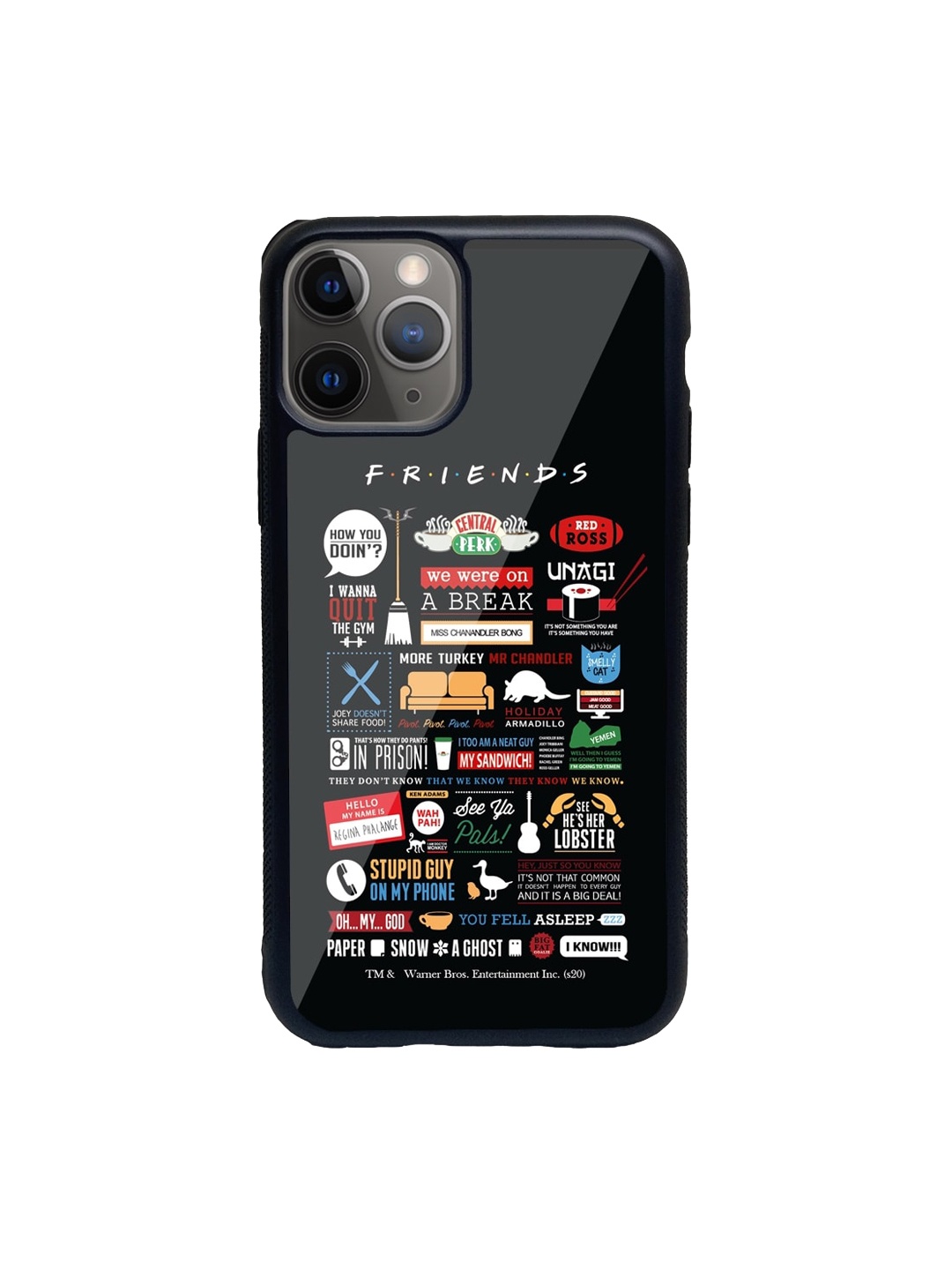 

macmerise Black & White Friends Infographic Printed iPhone 11 Pro Back Case