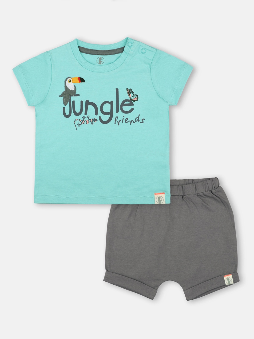 

Babysafe Boys Blue & Grey Printed Top with Shorts