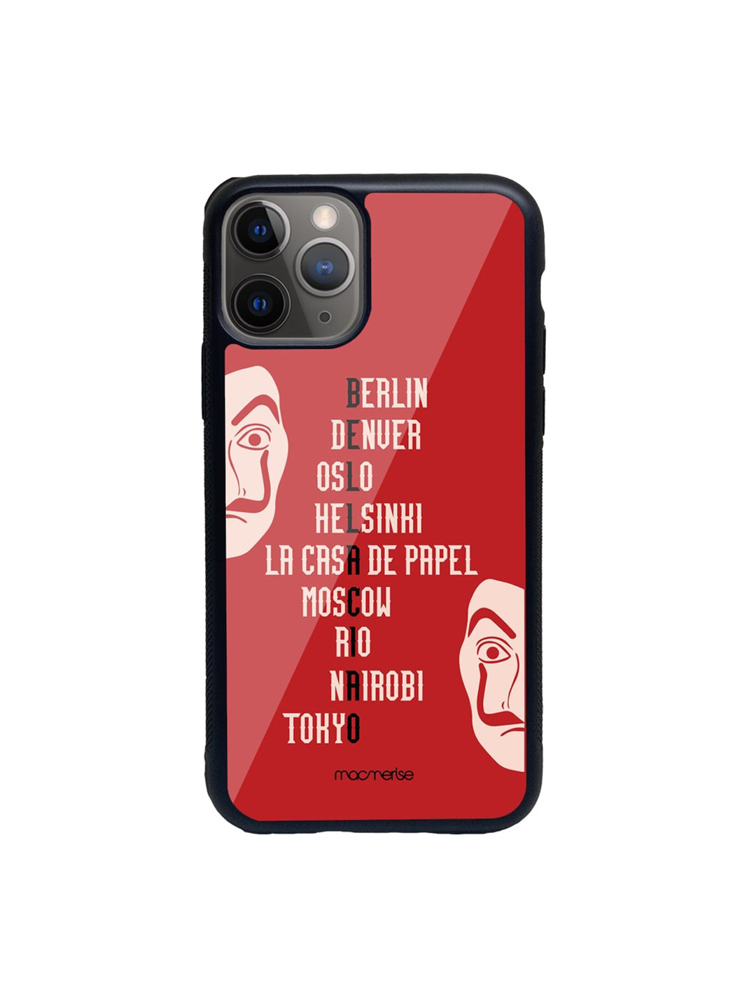 

macmerise Red & White The Heist Squad Printed iPhone 11 Pro Back Case