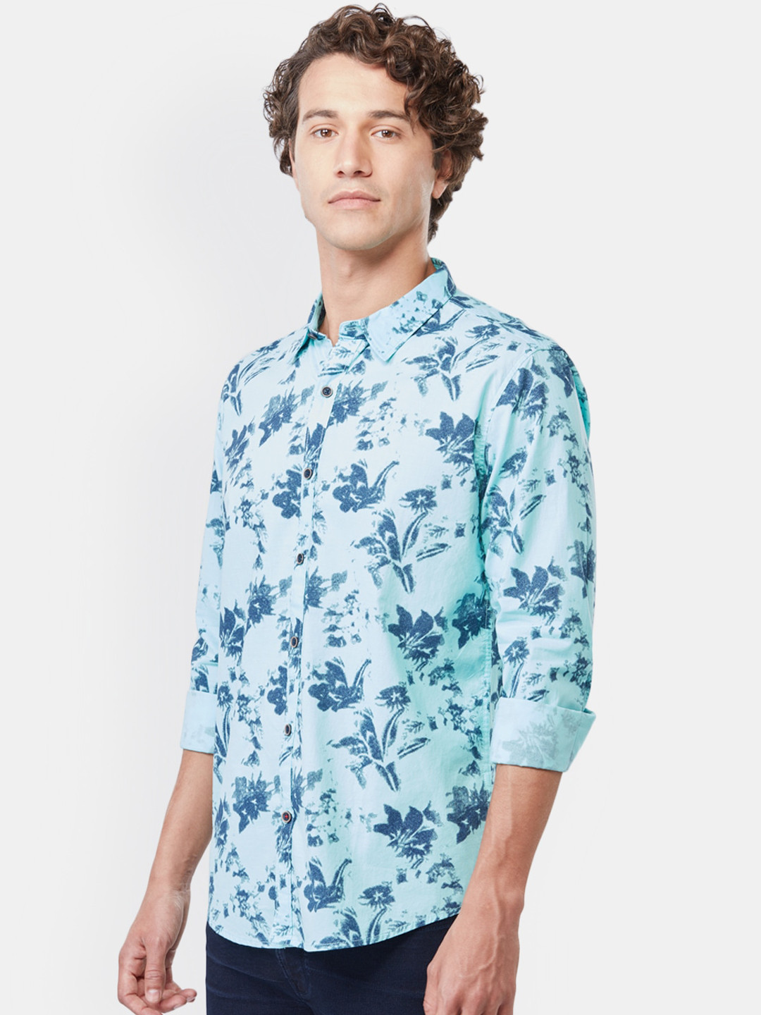 

Pepe Jeans Men Sea Green Regular Fit Printed Casual Shirt