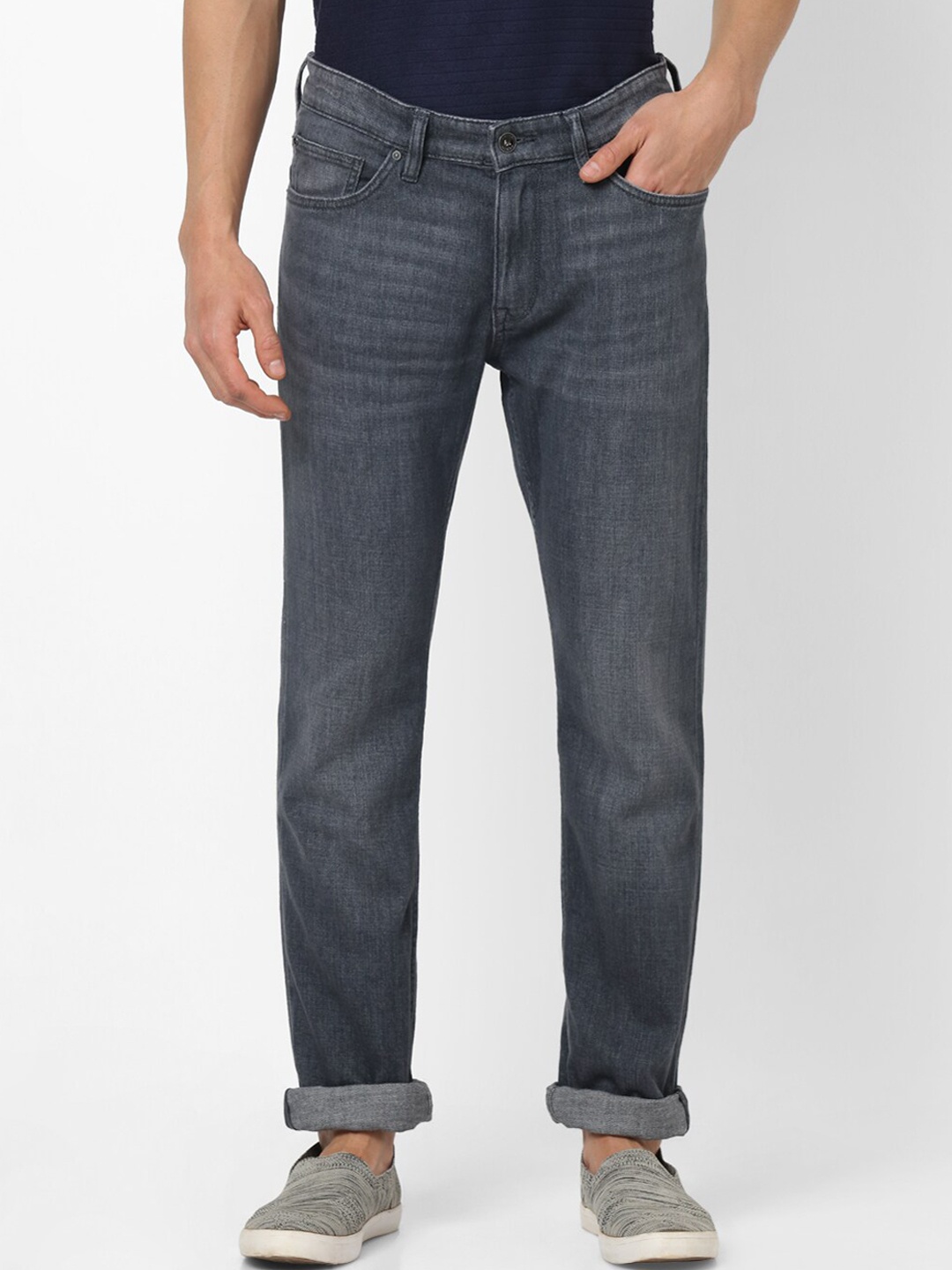 Celio Men Grey Slim Fit Mid-Rise Clean Look Jeans