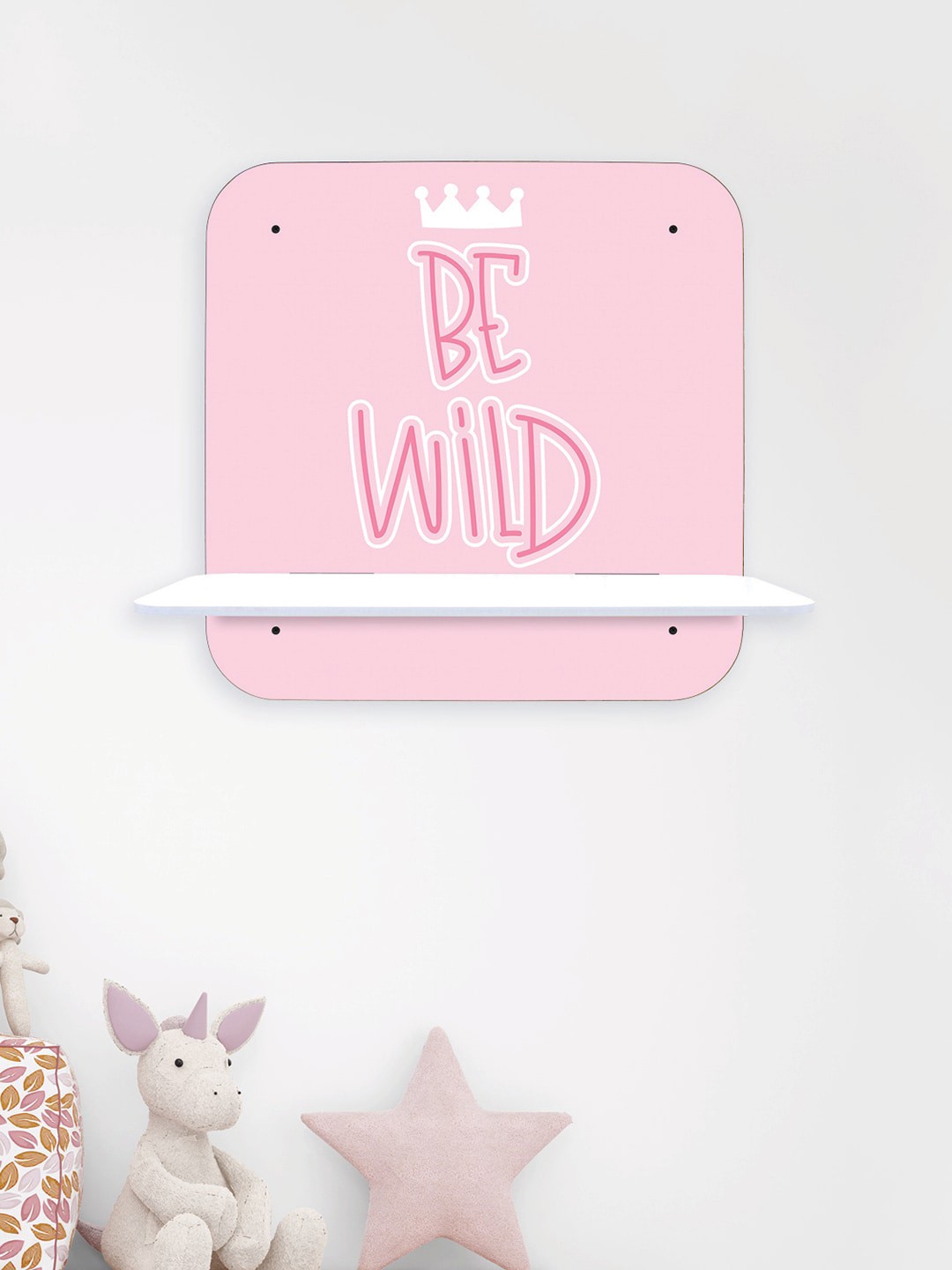 

RANDOM Pink MDF Basic Wall Shelf