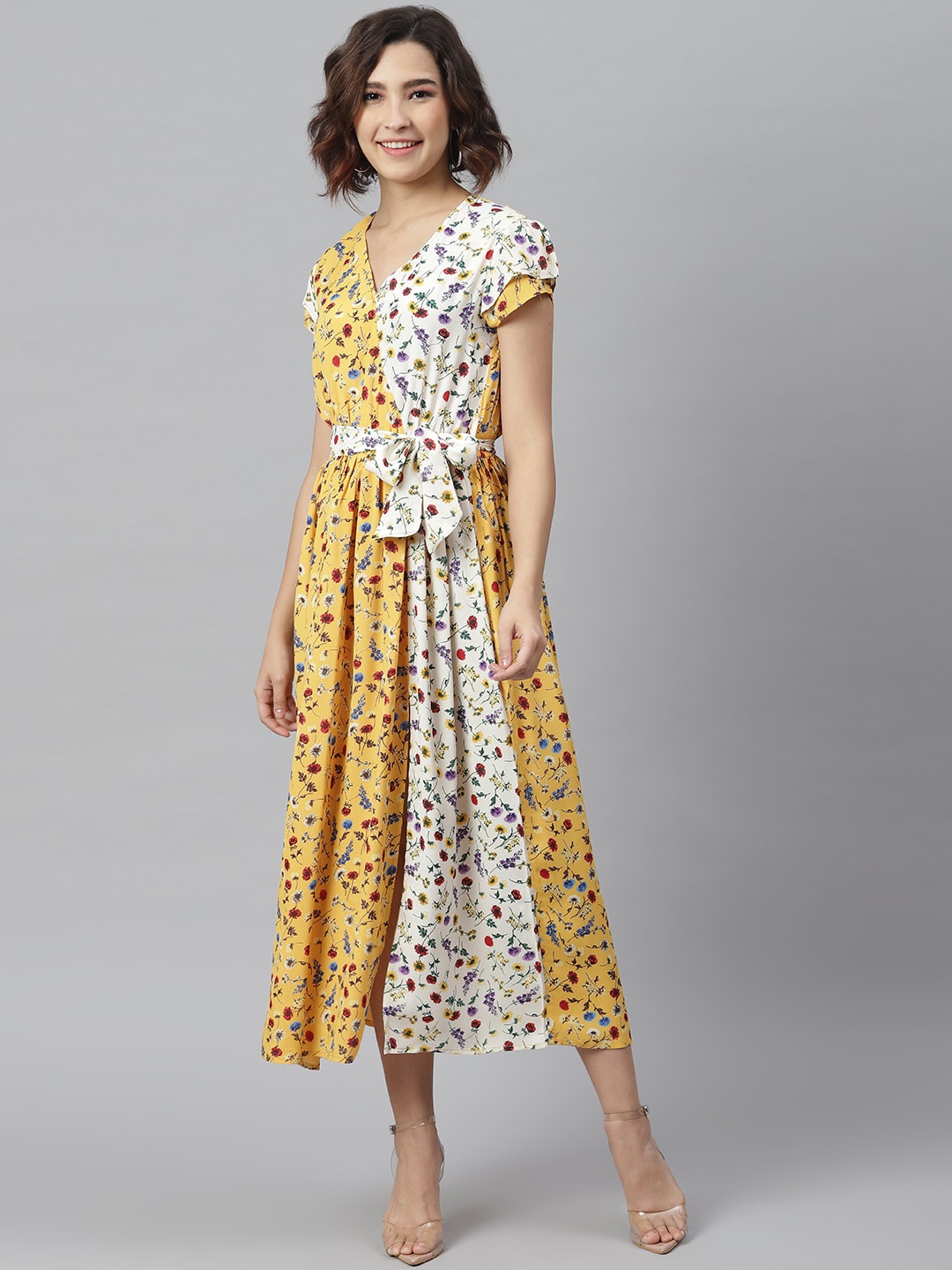 

StyleStone Women Yellow Printed Maxi Dress