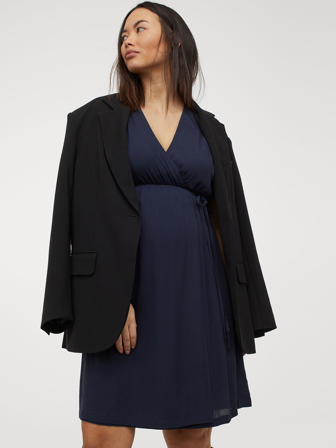 

H&M MAMA Wrap dress, Blue