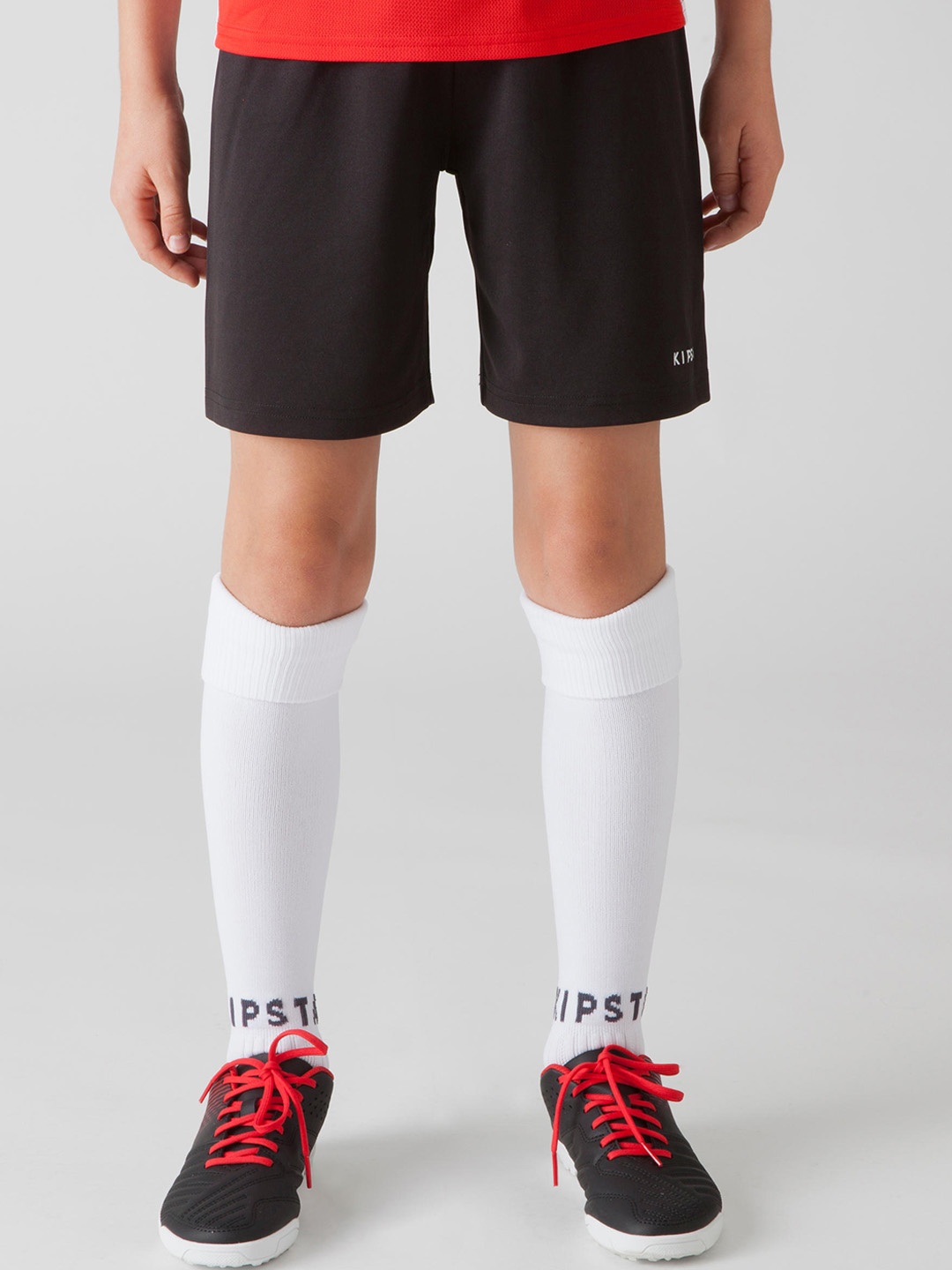 

Kipsta By Decathlon Kids Black Essential Quick Drying Football Shorts
