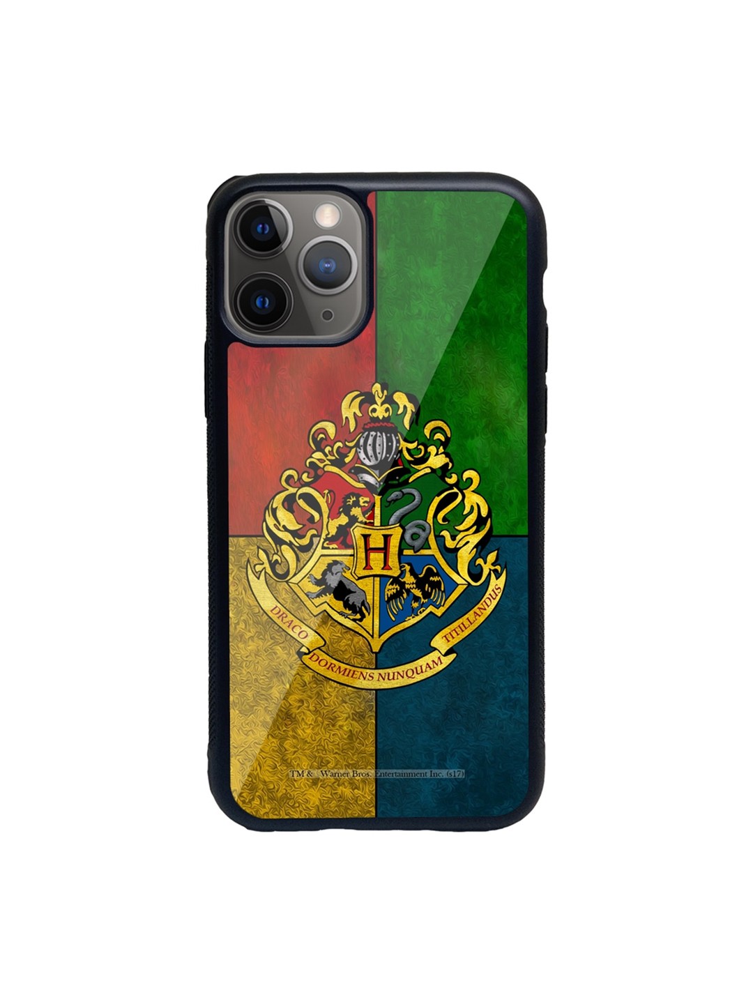 

macmerise Yellow & Green Hogwarts Sigil Glass iPhone 11 Pro Max Phone Case