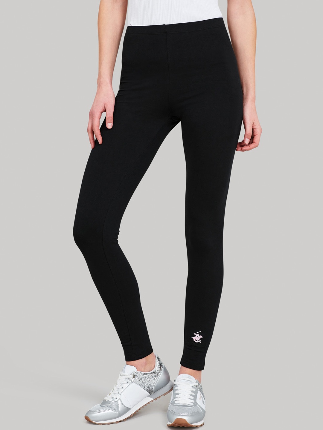 

Beverly Hills Polo Club Women Black Solid Track Pants