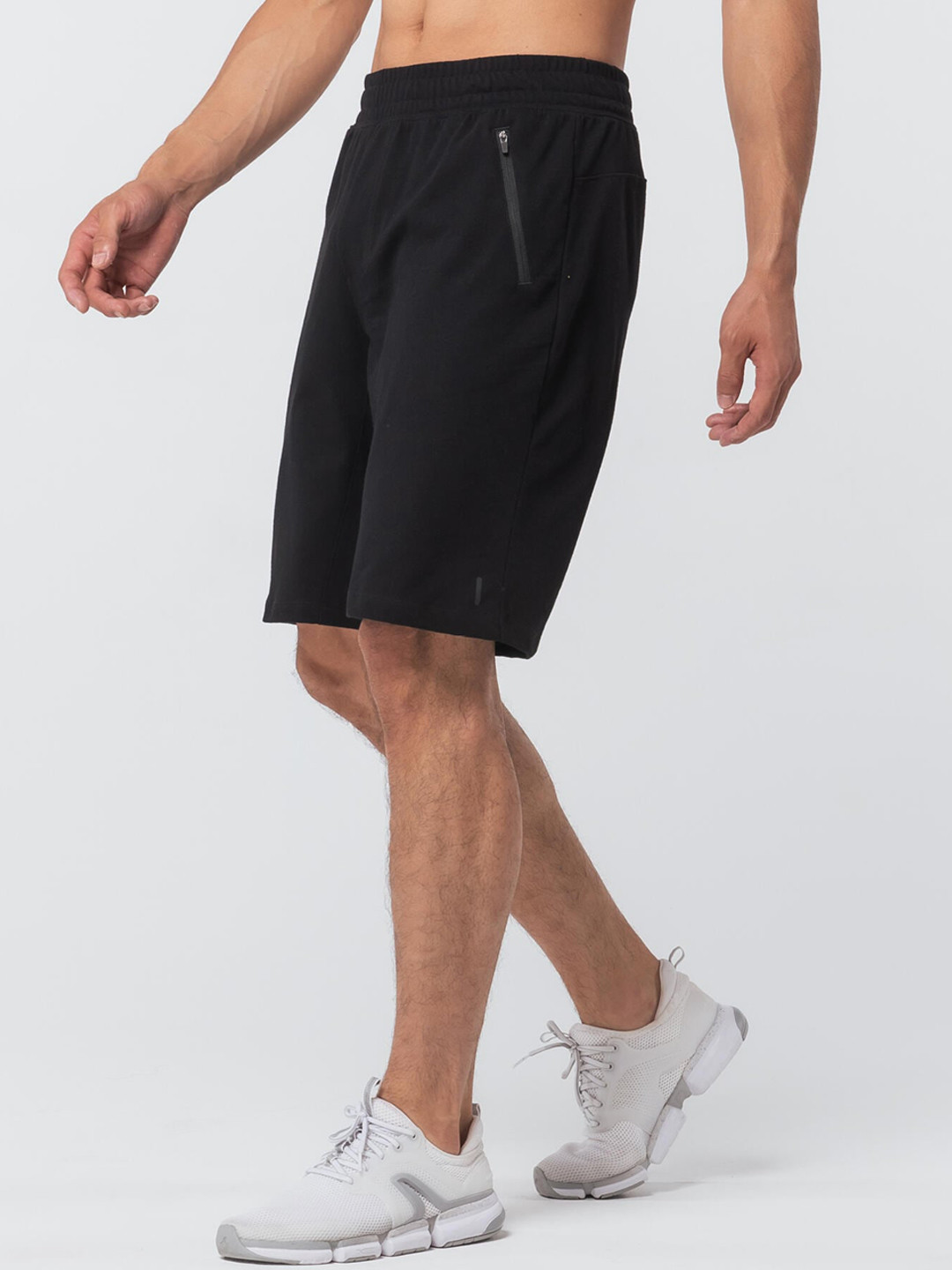 

NYAMBA By Decathlon Men Black Solid Regular Fit Pilates Shorts