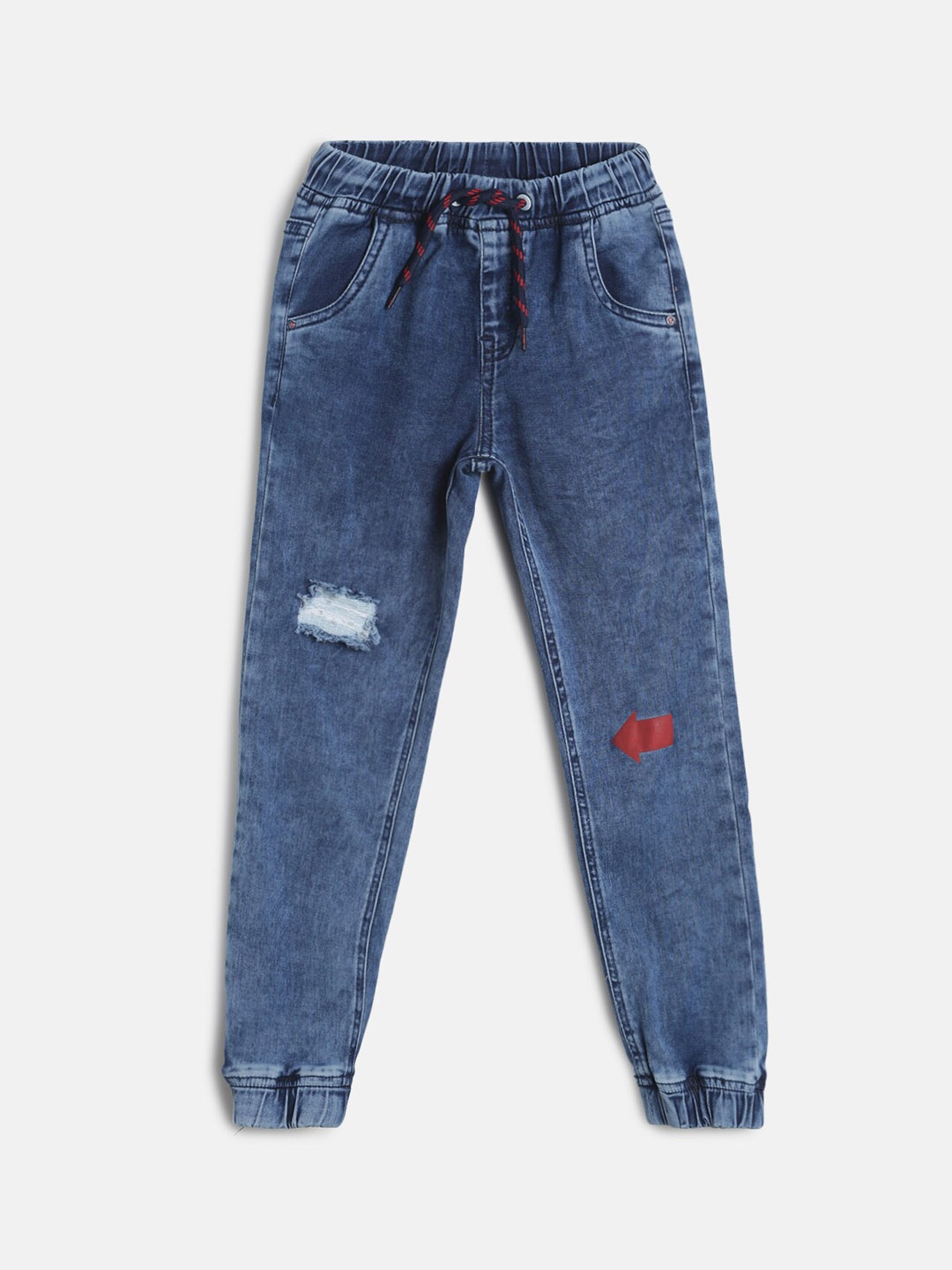 

TALES & STORIES Boys Blue Regular Fit Mid-Rise Clean Look Jeans