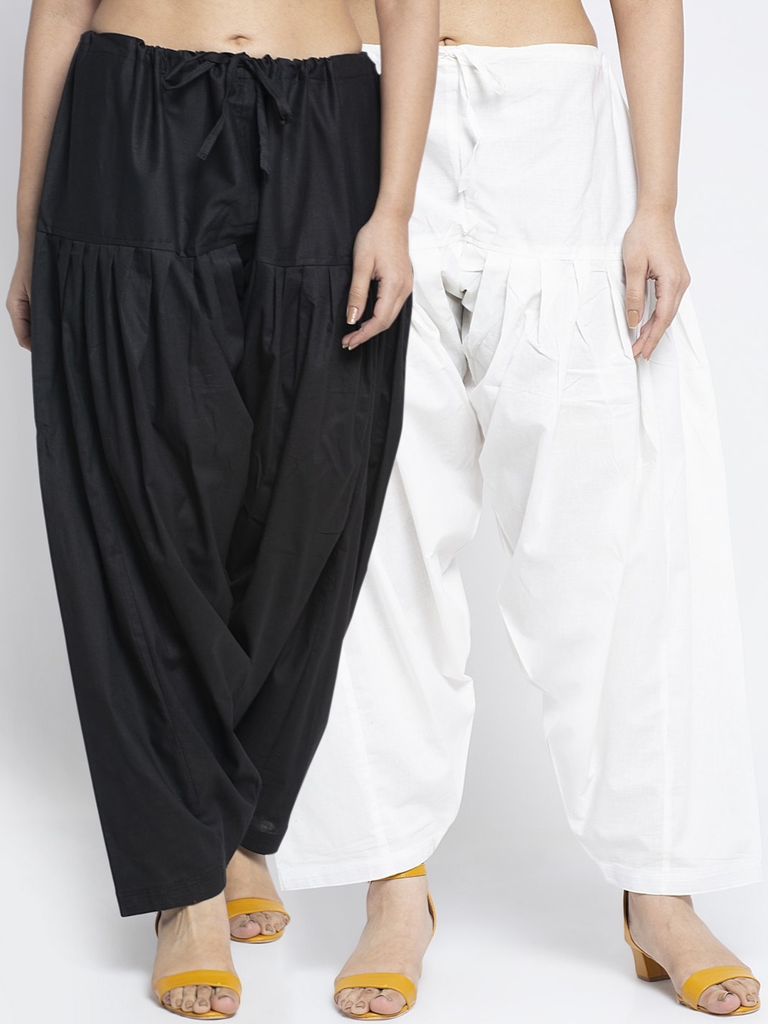 

GRACIT Women Pack Of 2 Solid Salwars, Black