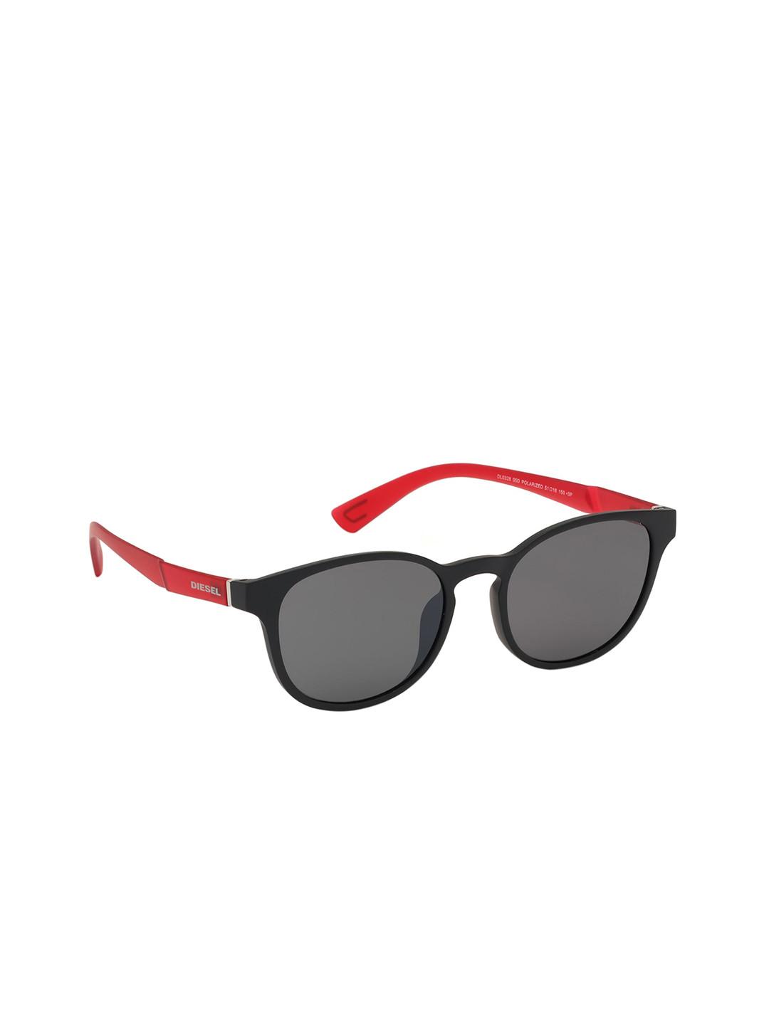 

DIESEL Men Grey Lens & Black Oval Sunglasses with UV Protected Lens DL0328 51 05D