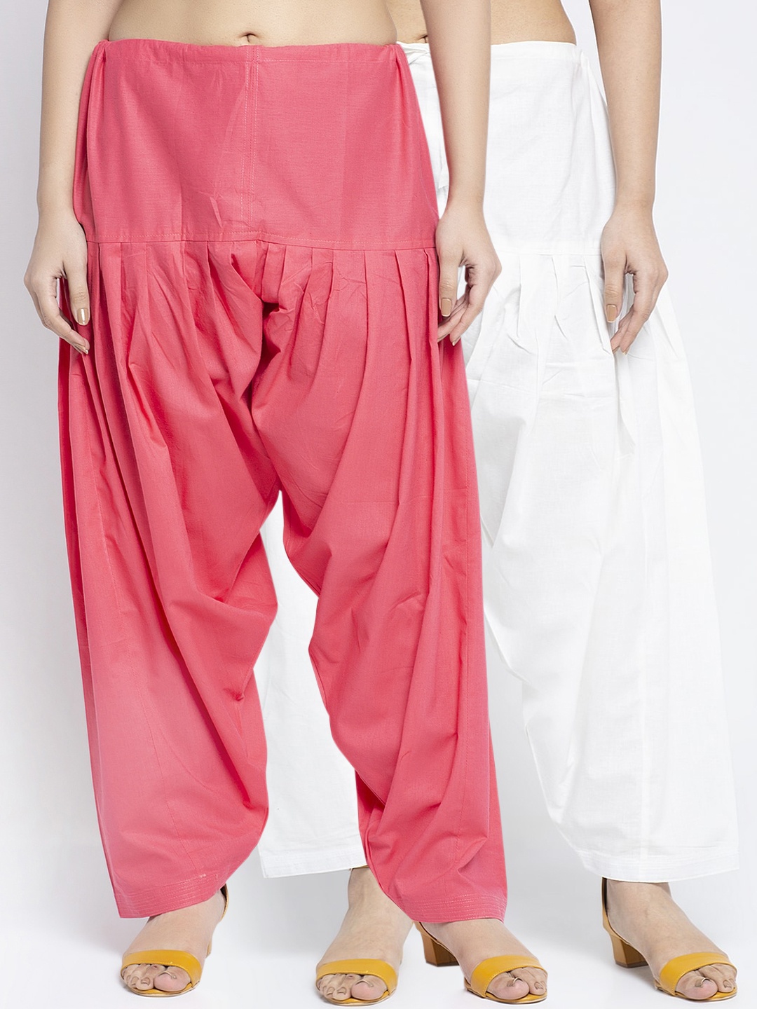 

GRACIT Women Pack Of 2 Solid Salwars, White