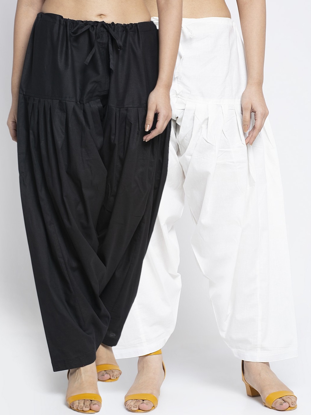 

GRACIT Women Pack Of 2 Solid Salwars, Black
