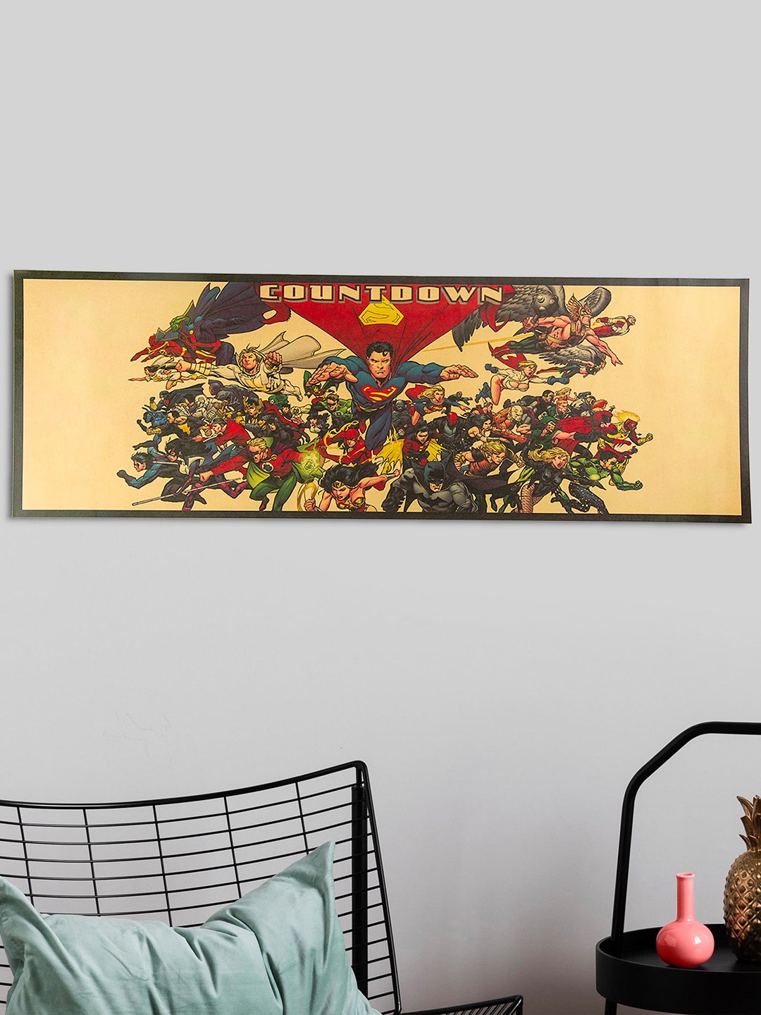 

Bigsmall Beige & Red DC Countdown Poster Wall Painting
