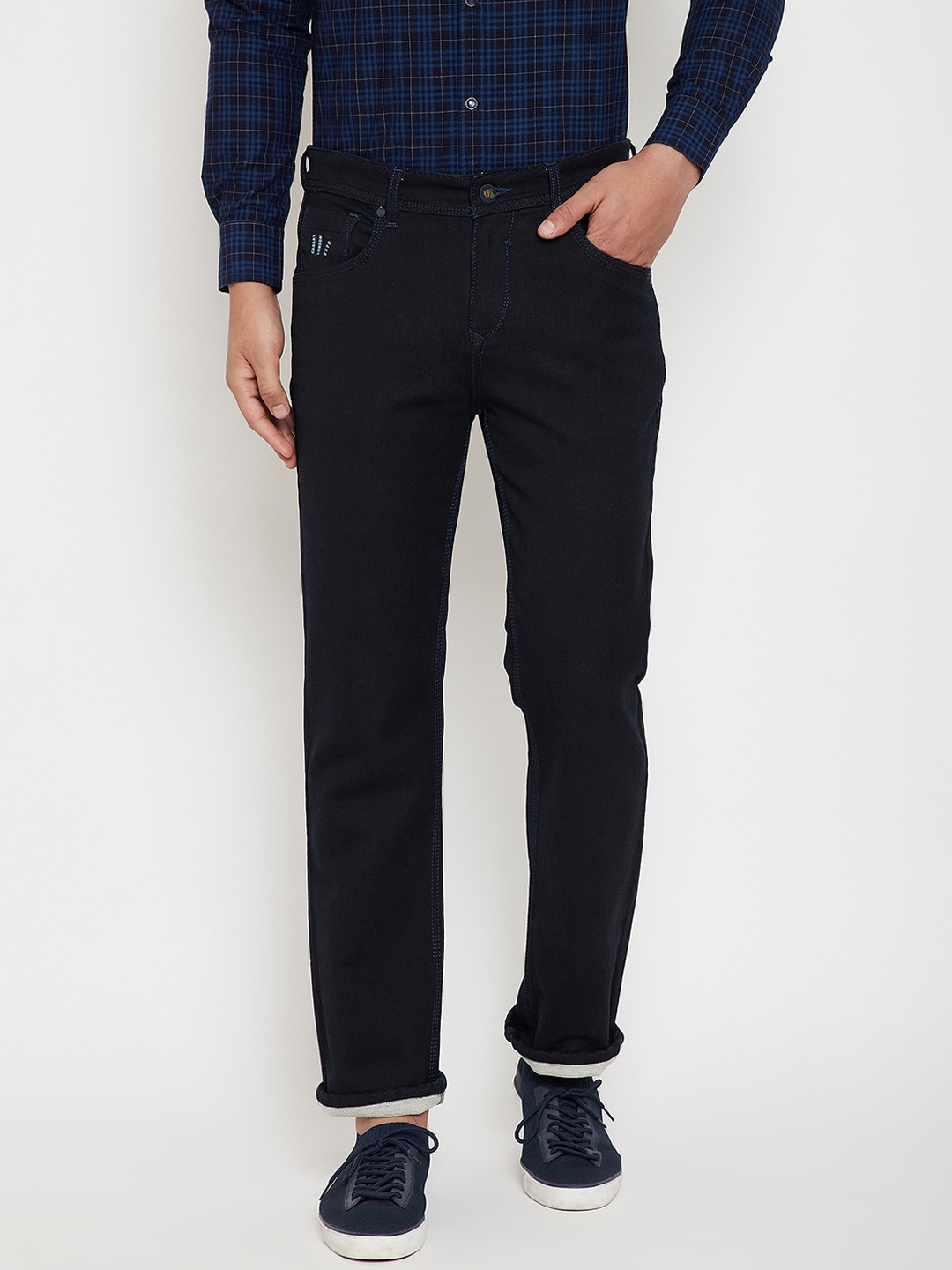 

Canary London Men Navy Blue Straight Fit Low-Rise Clean Look Jeans