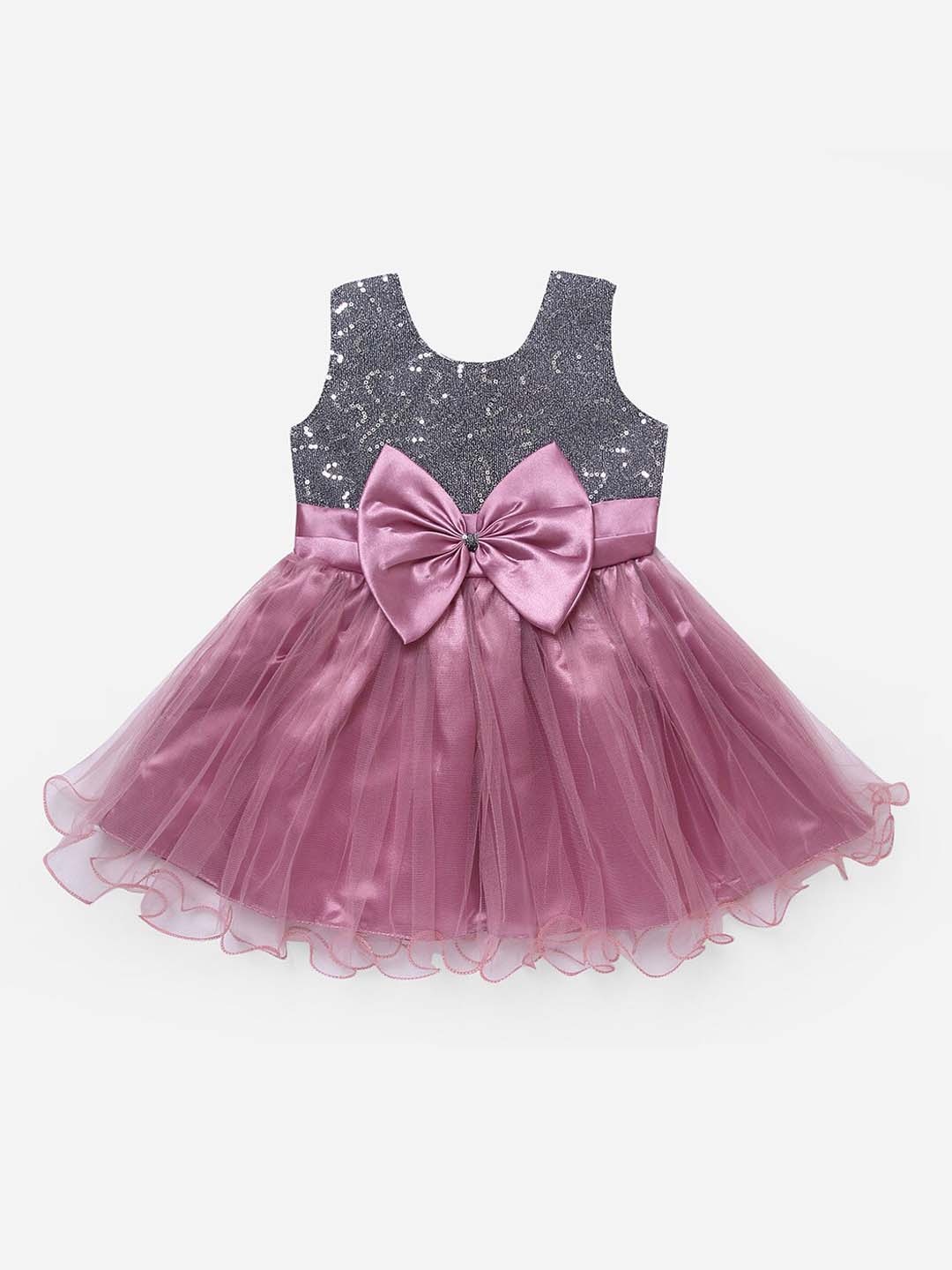 

The Magic Wand Girls Purple Embellished Fit and Flare Dress