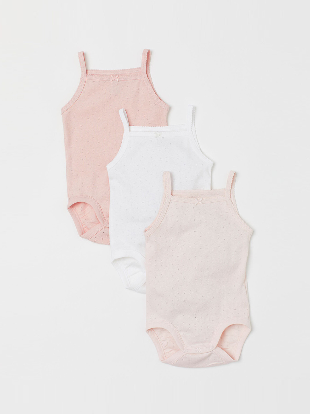 

H&M Girls White & Pink 3-Pack Sleeveless Bodysuits