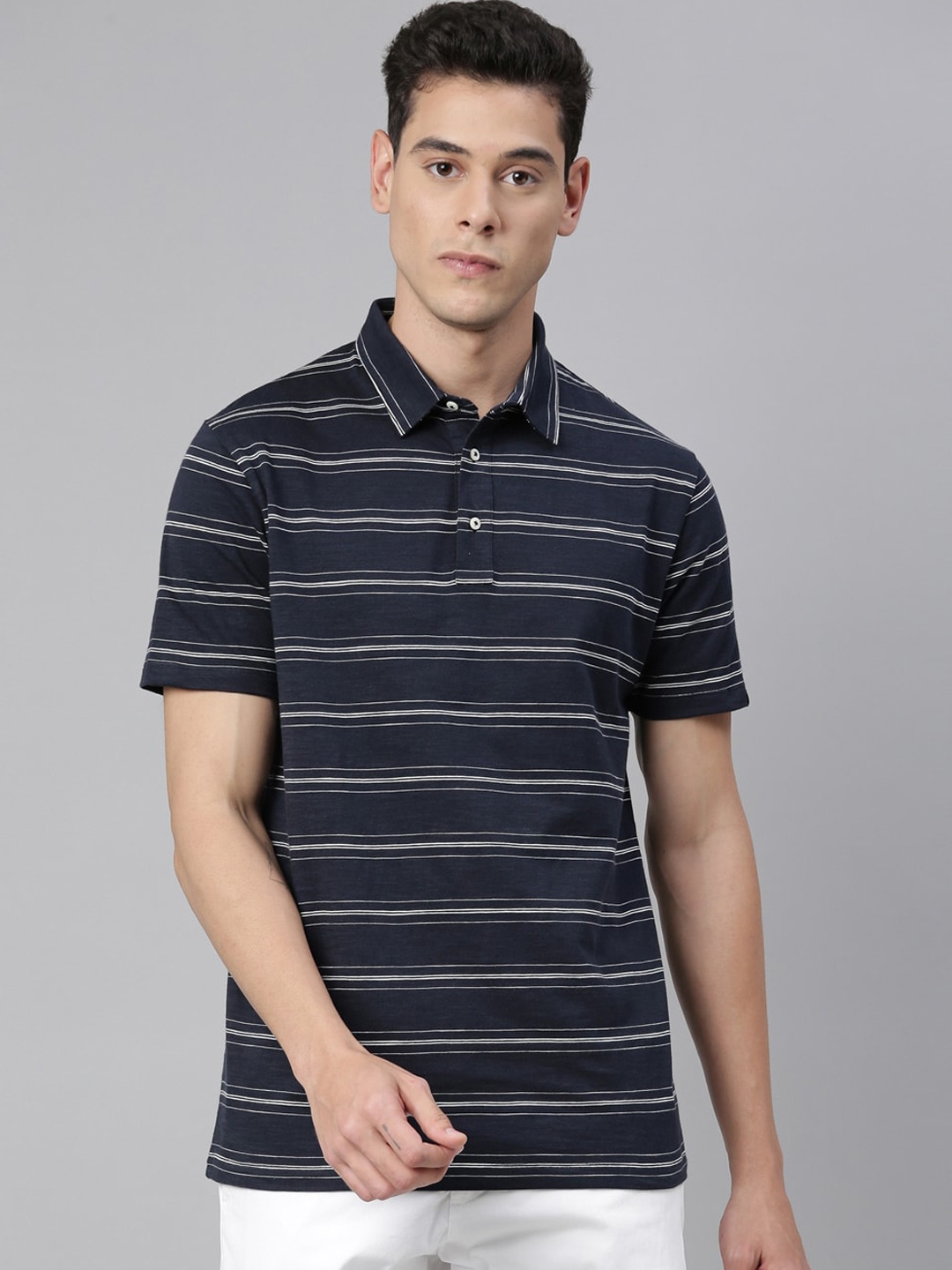 

RARE RABBIT Men Navy Blue T-shirt