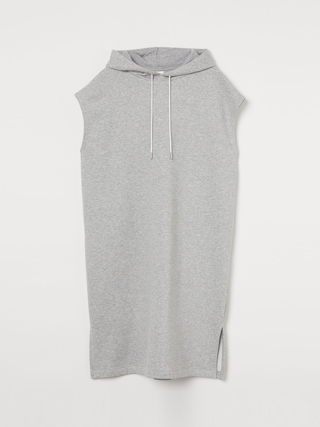 

H&M Women Grey Hooded Sweatshirt Dress