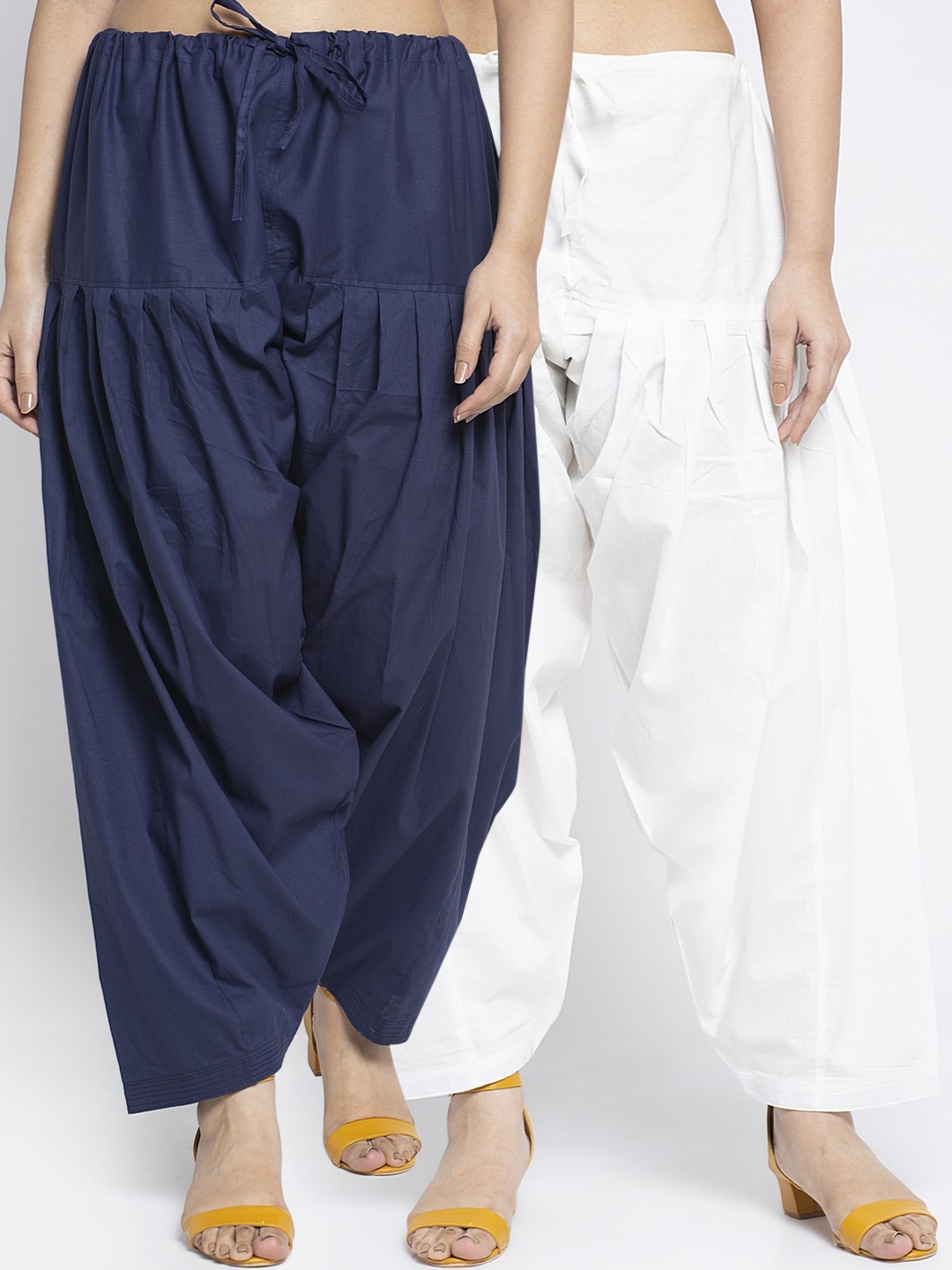 GRACIT Women Pack Of 2 Solid Salwars, Navy blue