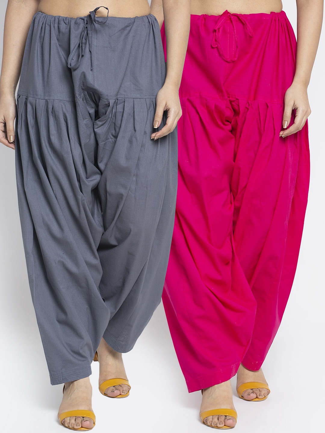 

GRACIT Women Pack Of 2 Solid Salwars, Grey