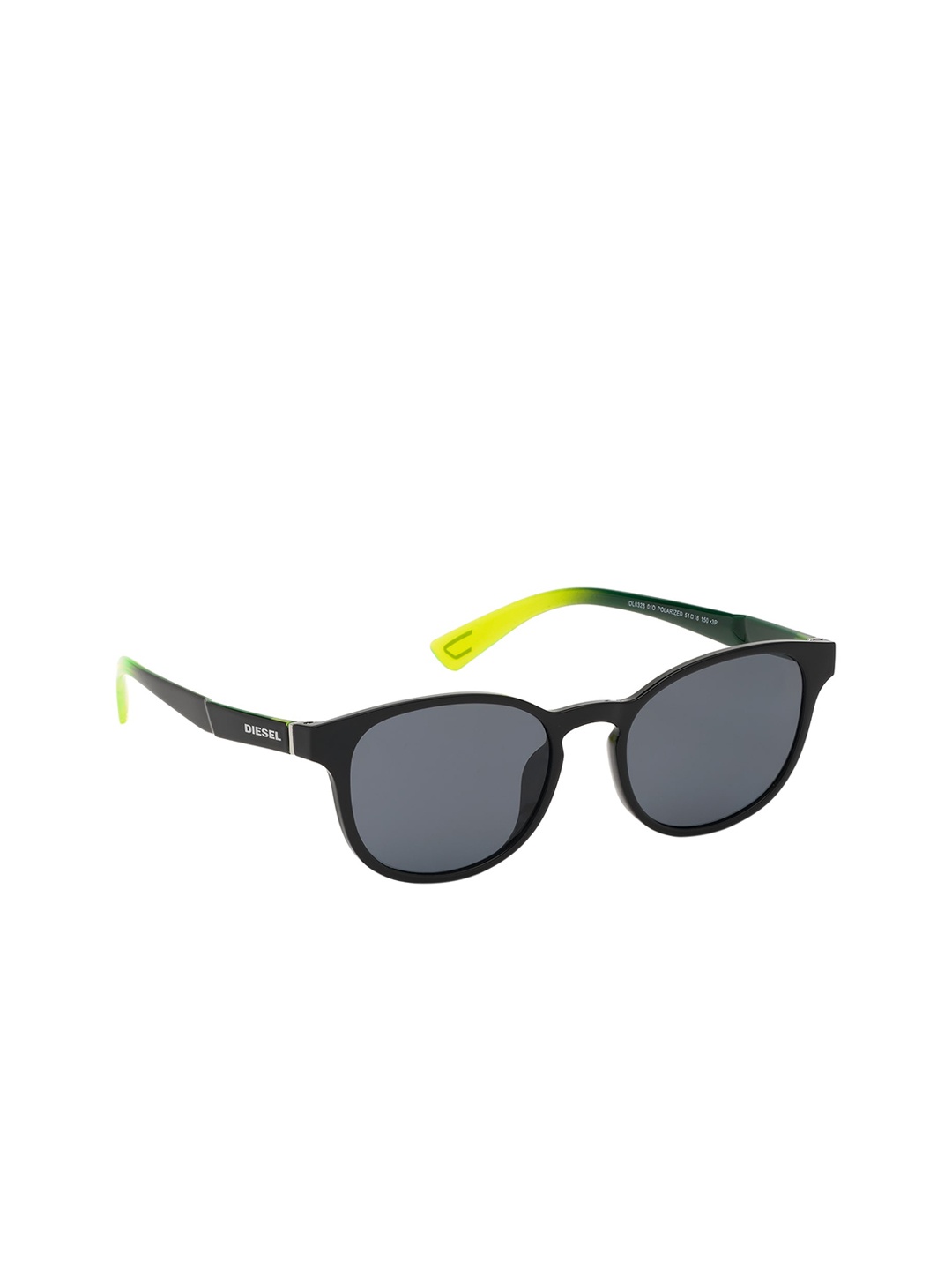 

DIESEL Men Grey Lens & Black Oval Sunglasses with UV Protected Lens DL0328 51 01D