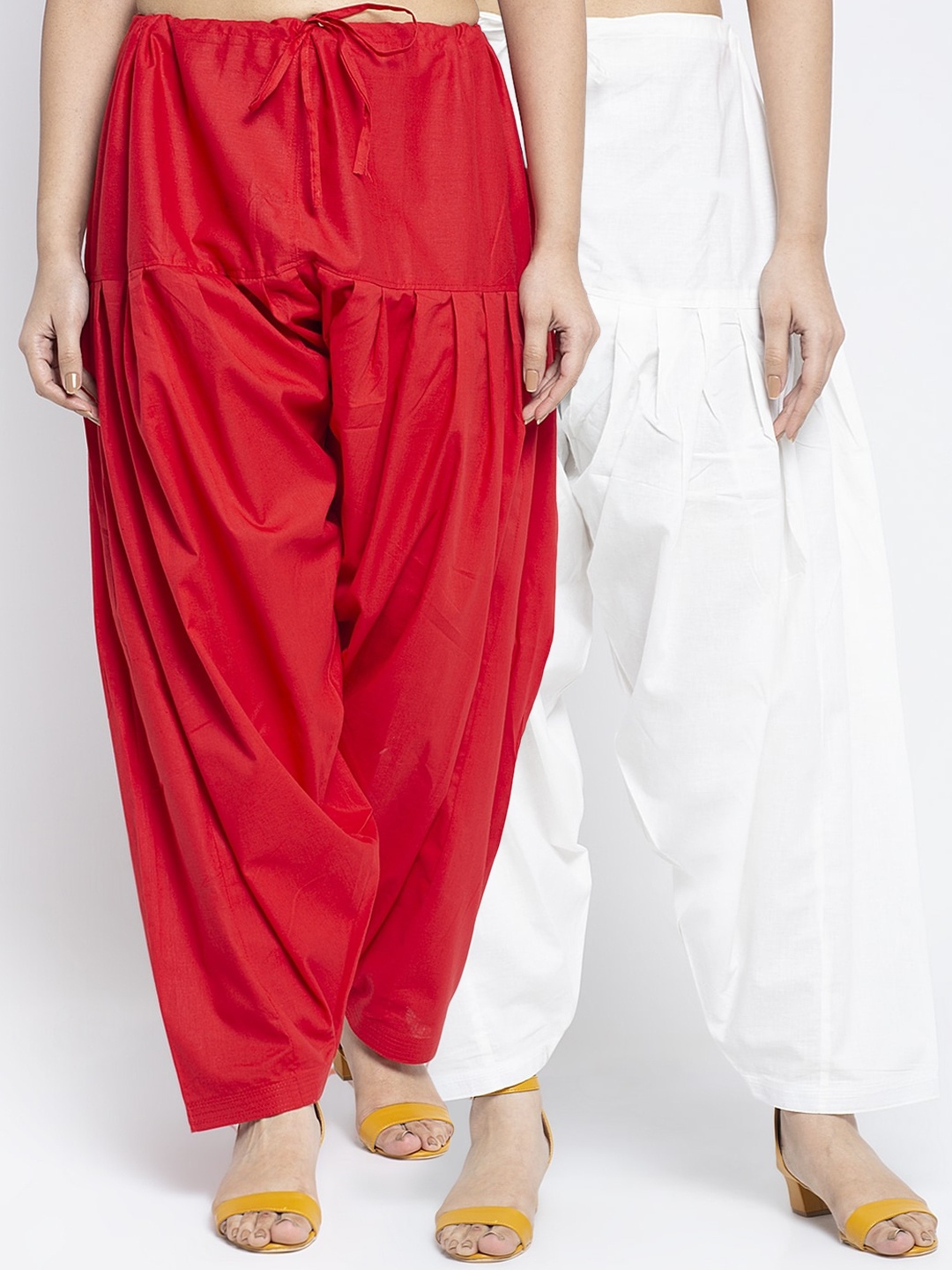 

GRACIT Women Pack Of 2 Solid Salwars, White