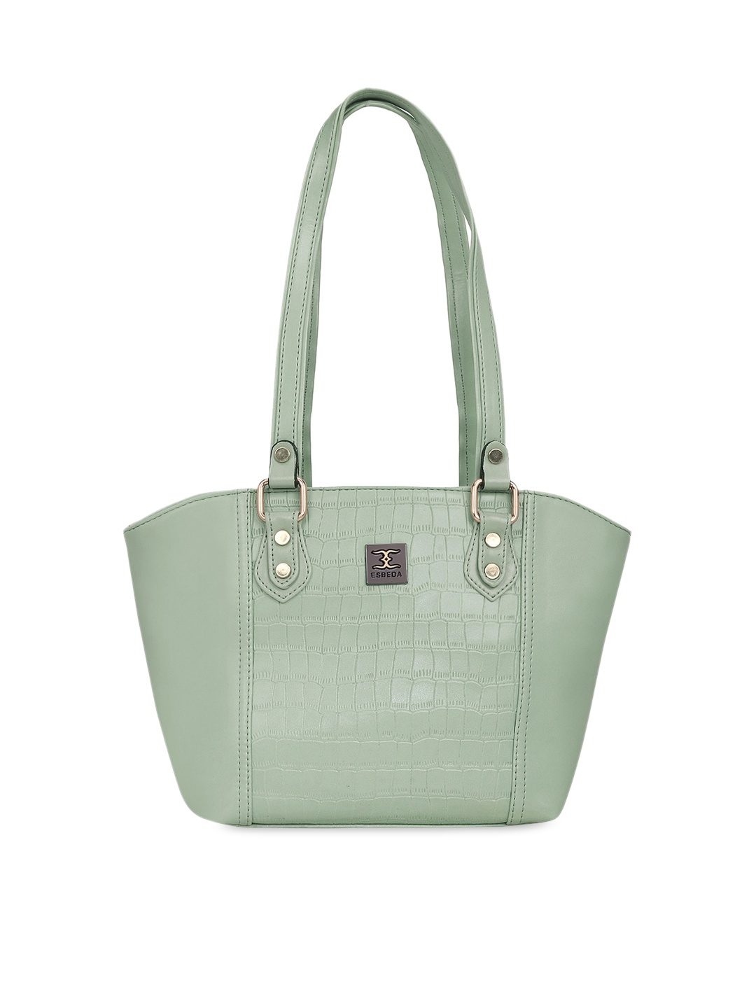 

ESBEDA Green Croc Skin Textured Shoulder Bag