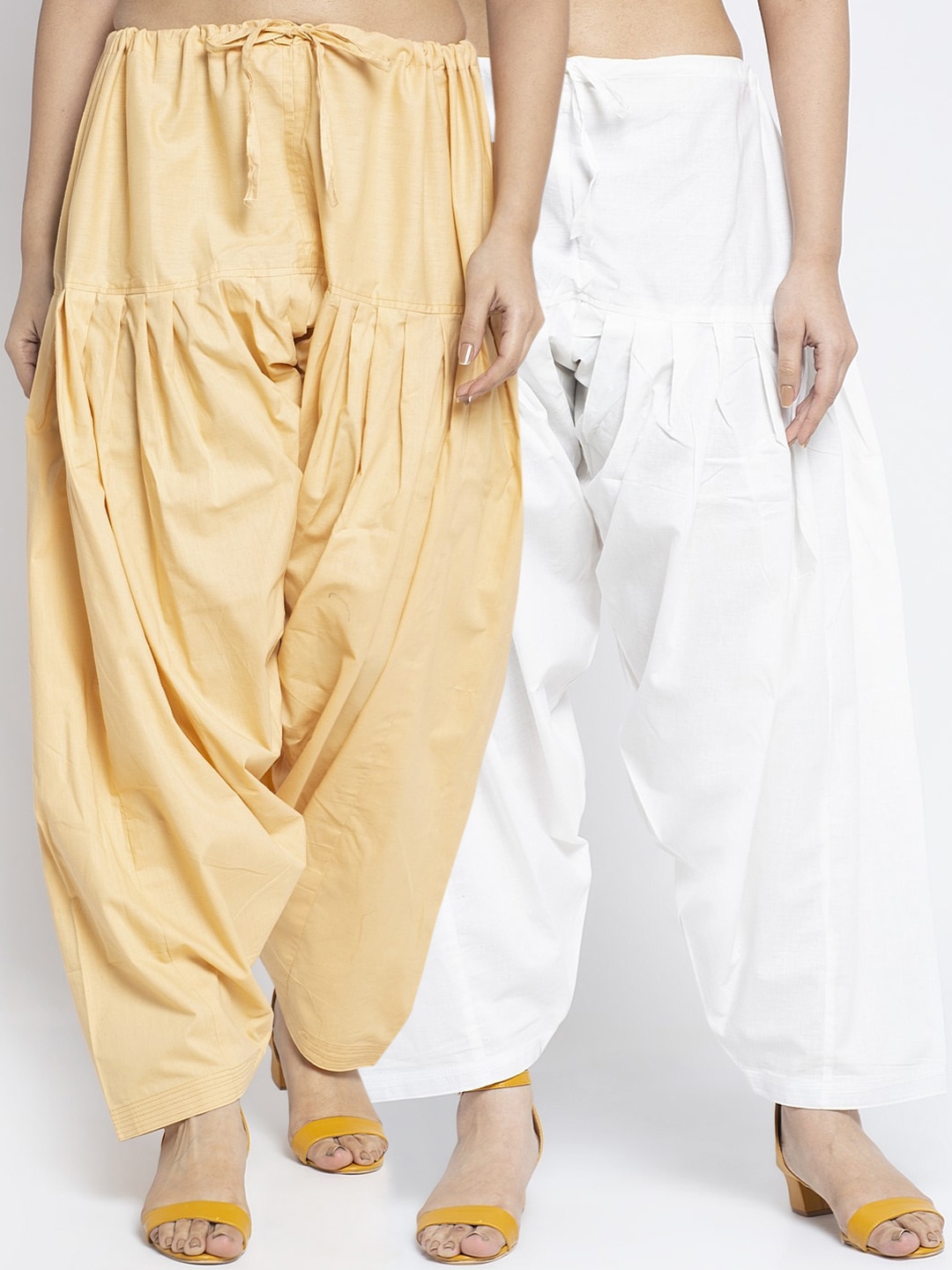 

GRACIT Women Pack Of 2 Solid Salwars, White