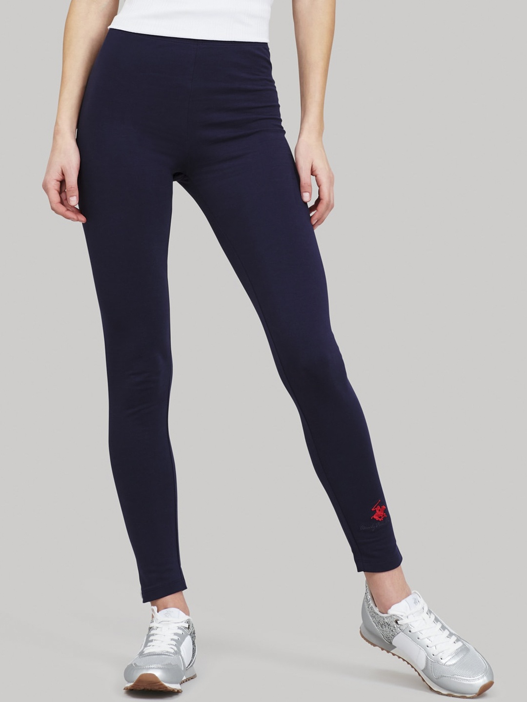 

Beverly Hills Polo Club Women Navy Blue Solid Track Pants