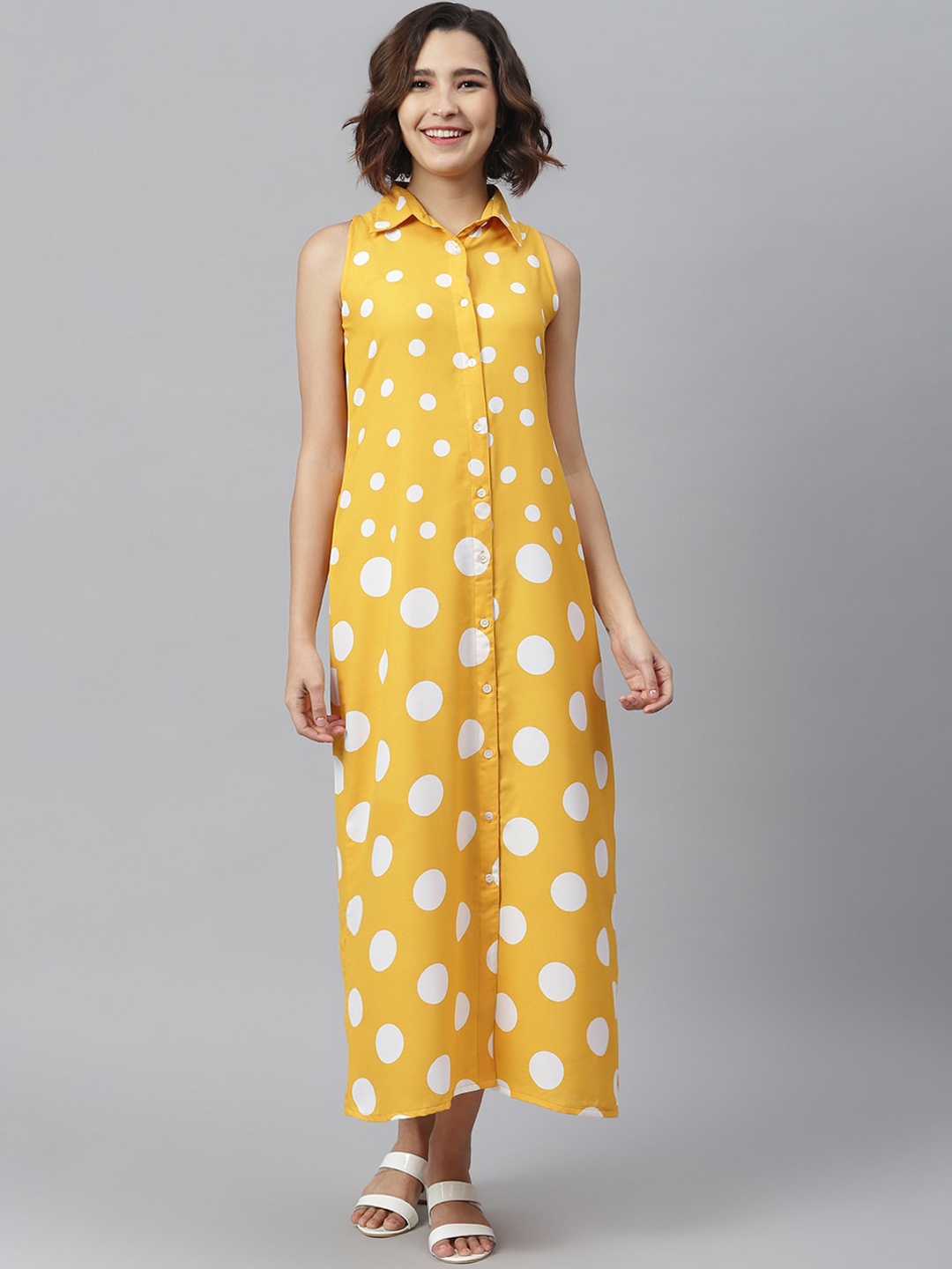 

StyleStone Women Yellow Printed Maxi Dress