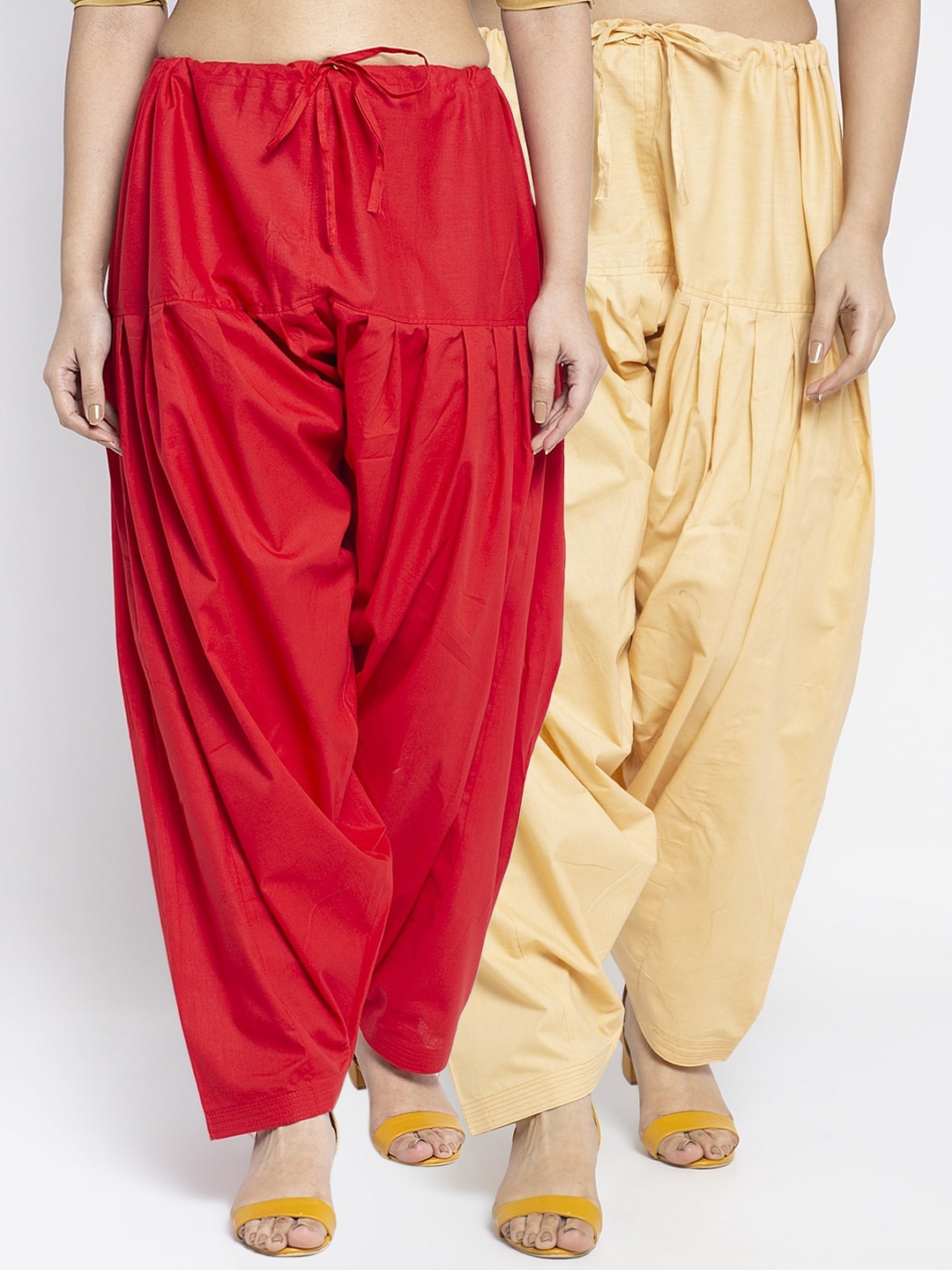 

GRACIT Women Pack Of 2 Solid Salwars, Red