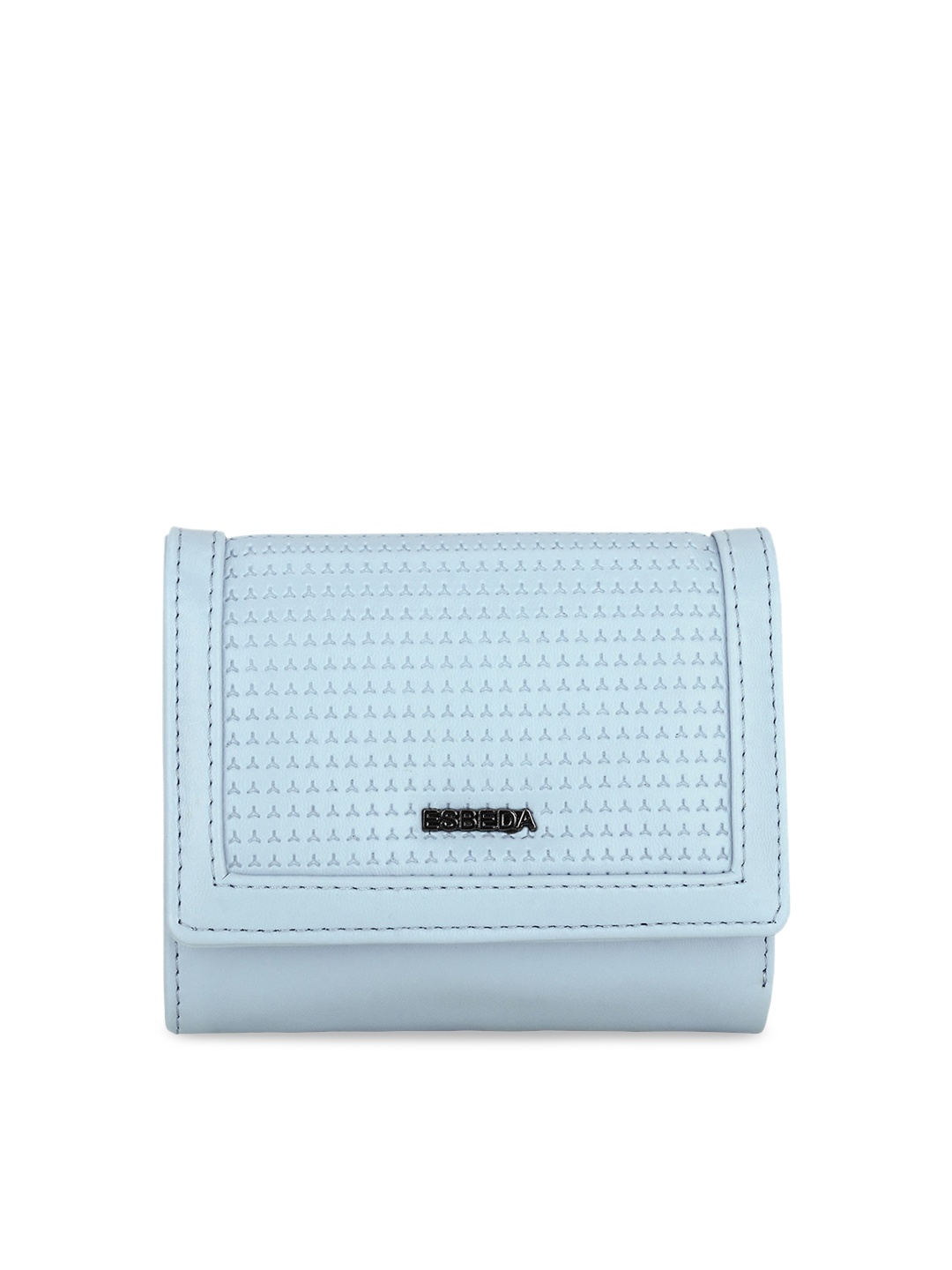 

ESBEDA Women Blue Textured Three Fold Wallet