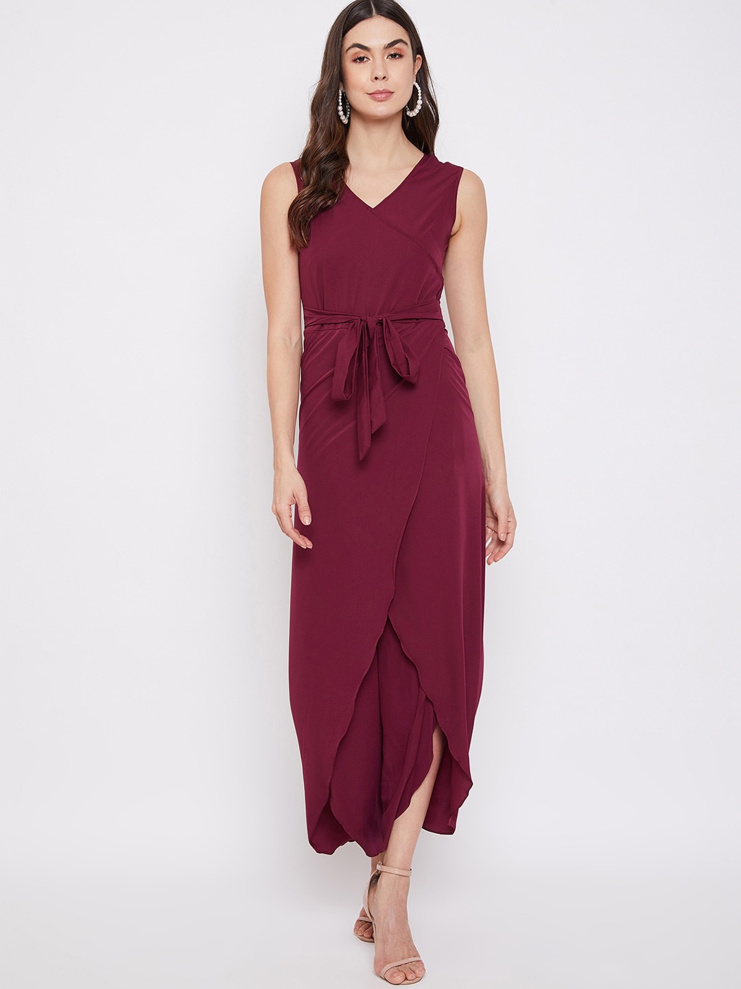 

Uptownie Lite Women Sleeveless Tulip Pants Jumpsuit, Maroon