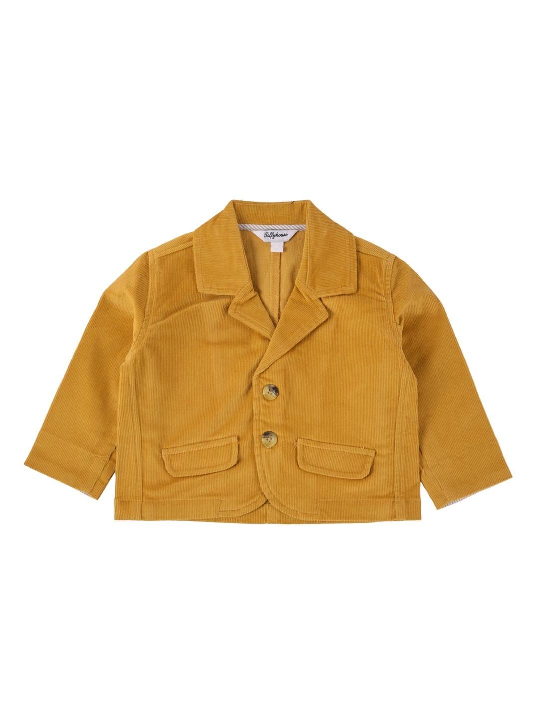

TOFFY HOUSE Boys Gold-Toned Solid Tailored Jacket