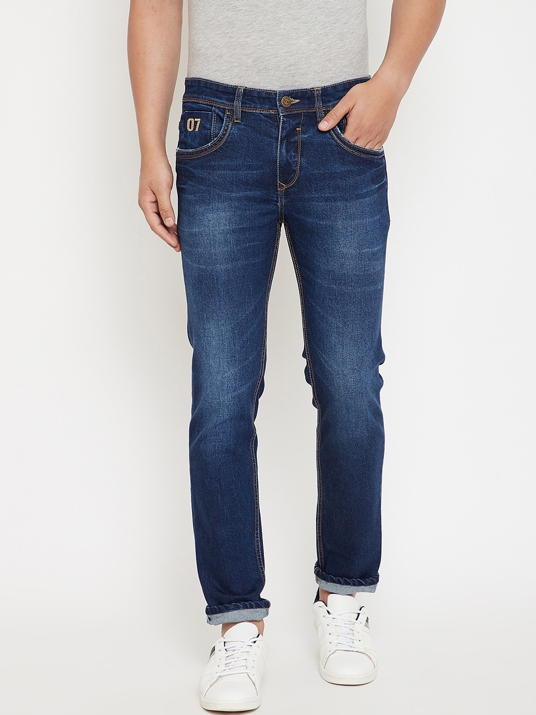 

Canary London Men Blue Slim Fit Low-Rise Stretchable Clean Look Jeans