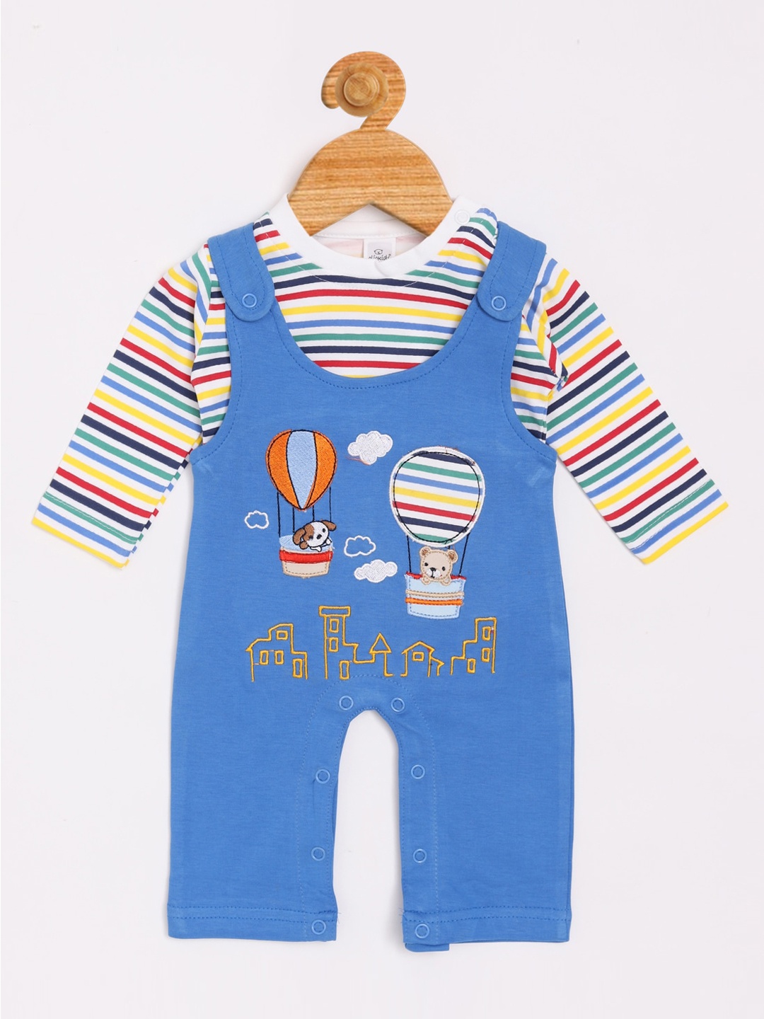 

Olio Kids Boys Blue & White Striped T-shirt with Trousers