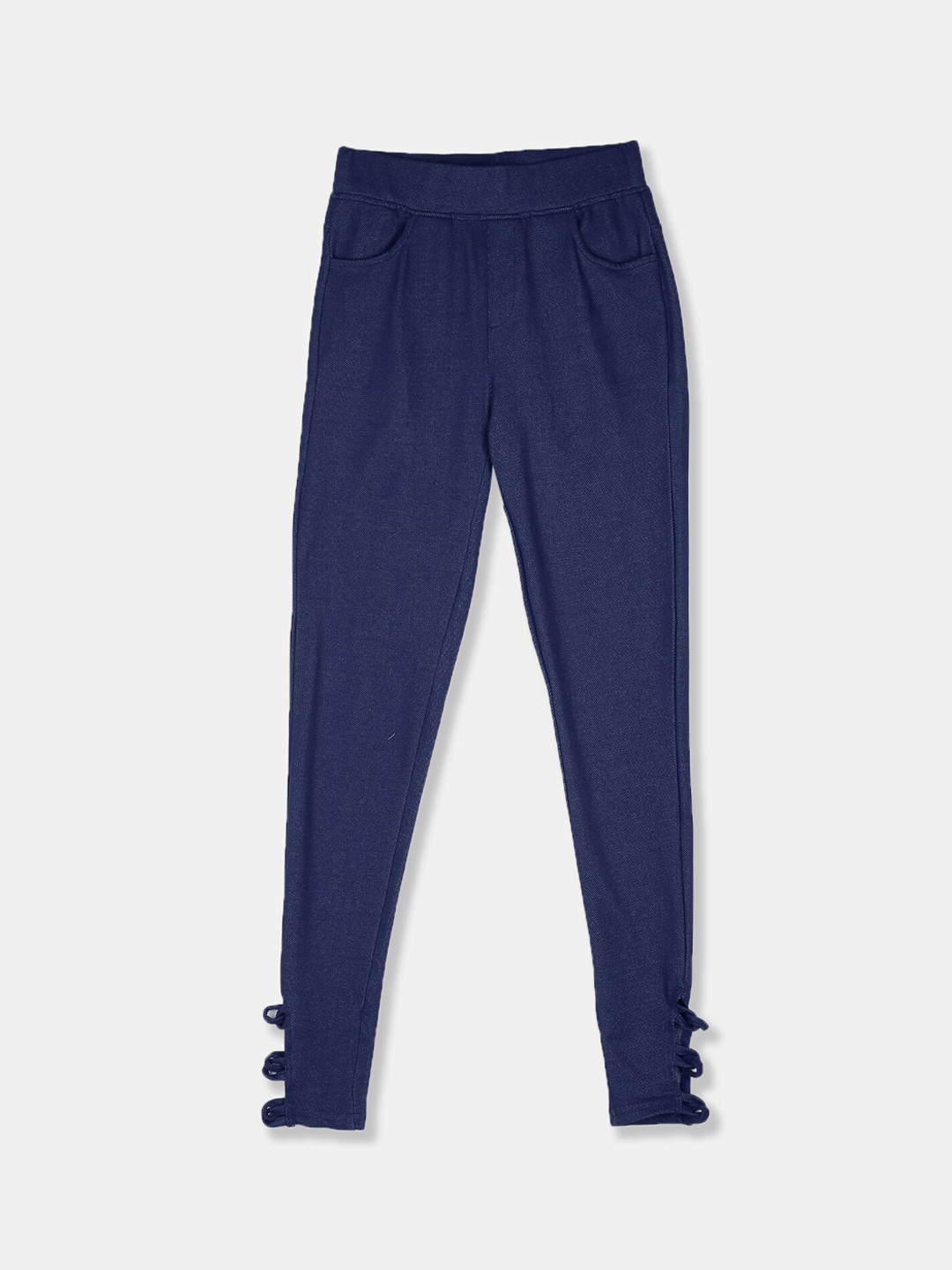 

Cherokee Girls Navy Blue Solid Jeggings