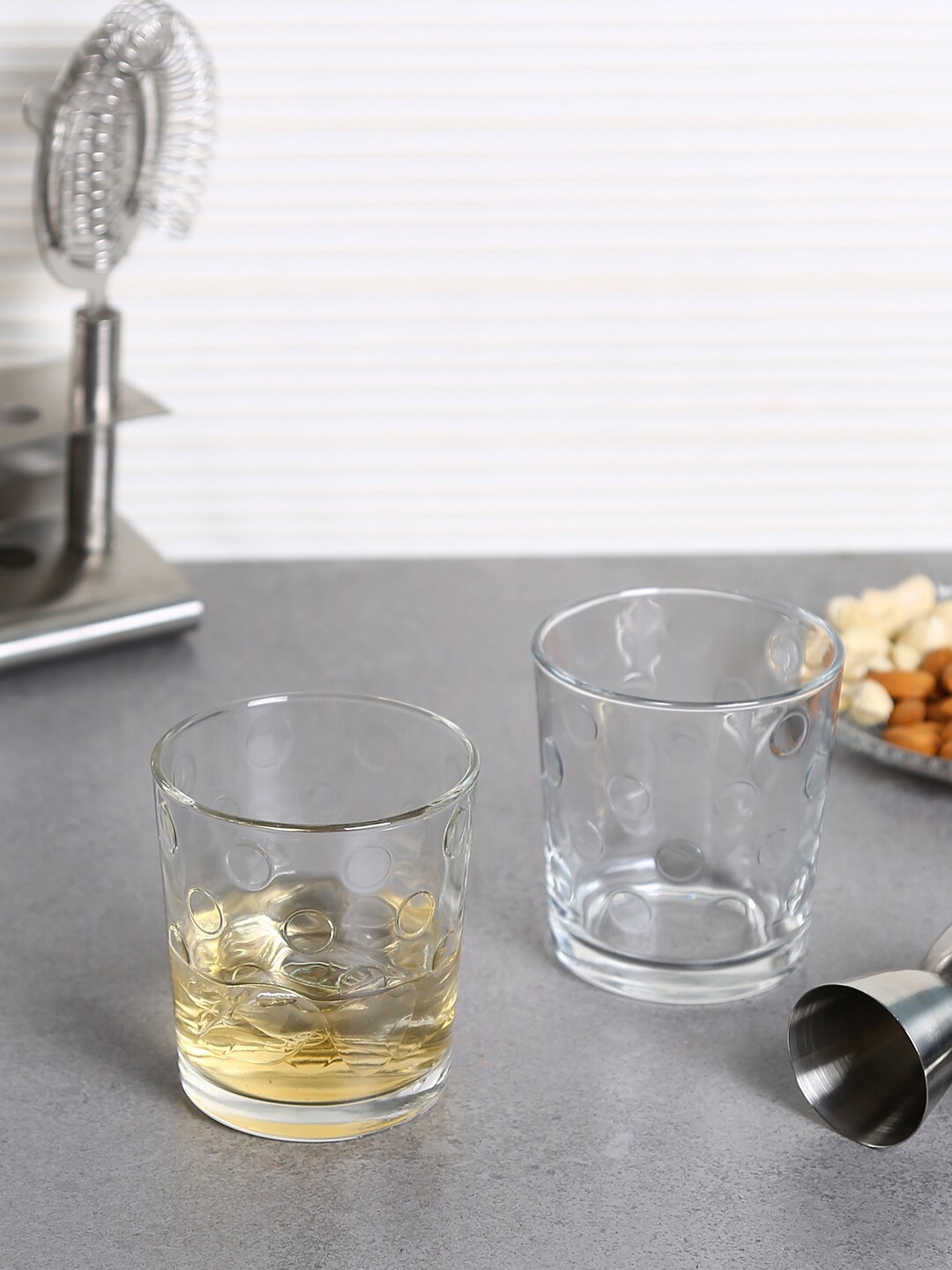 Uniglass Set of 6 Transparent Solid Whiskey Glasses