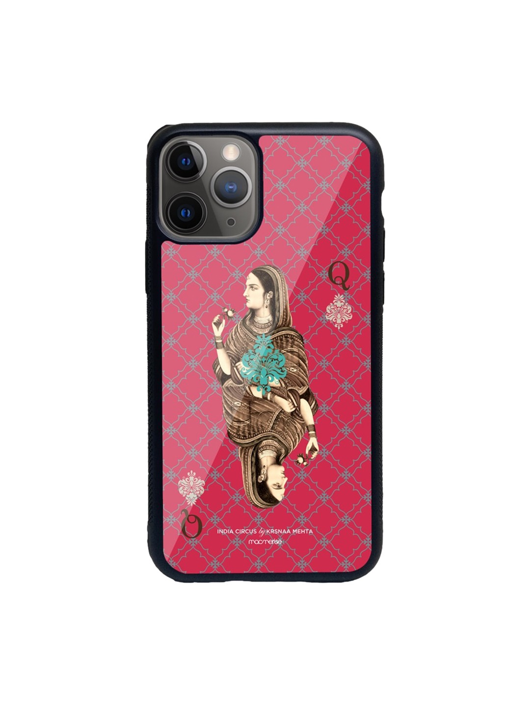 

macmerise Pink & Brown Ban ja Rani Glass iPhone 11 Pro Max Phone Case