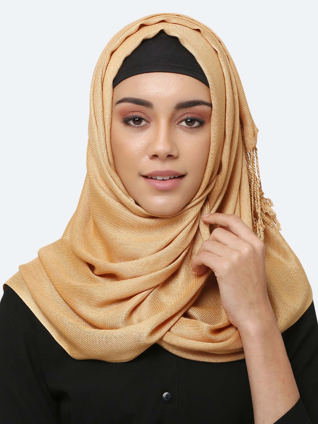 

MOMIN LIBAS Women Beige Soldi Scarf
