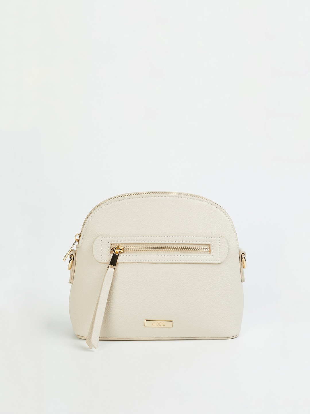 

CODE by Lifestyle Beige Textured Sling Bag